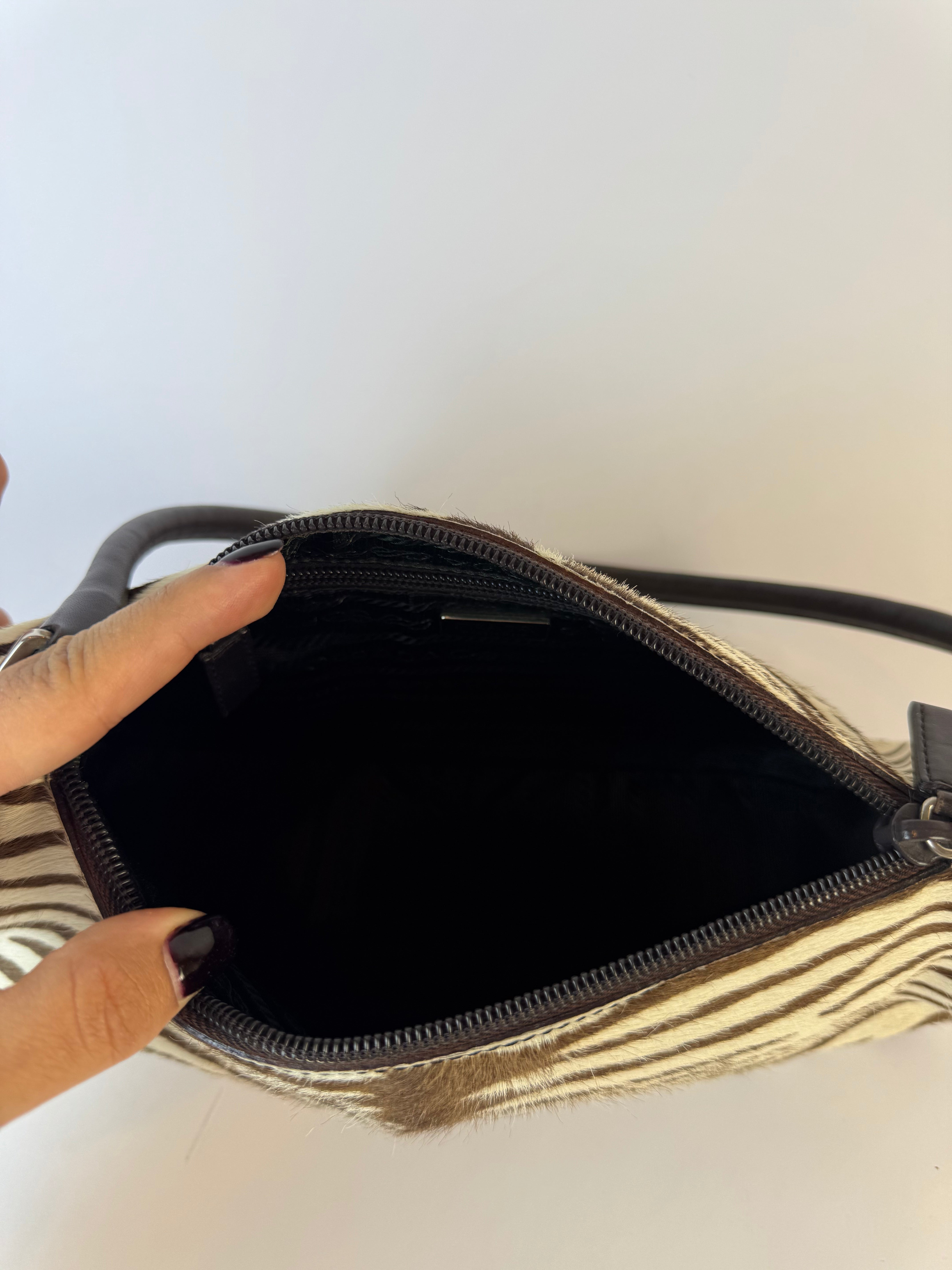 Prada Zebra Ponyhair Shoulder Bag