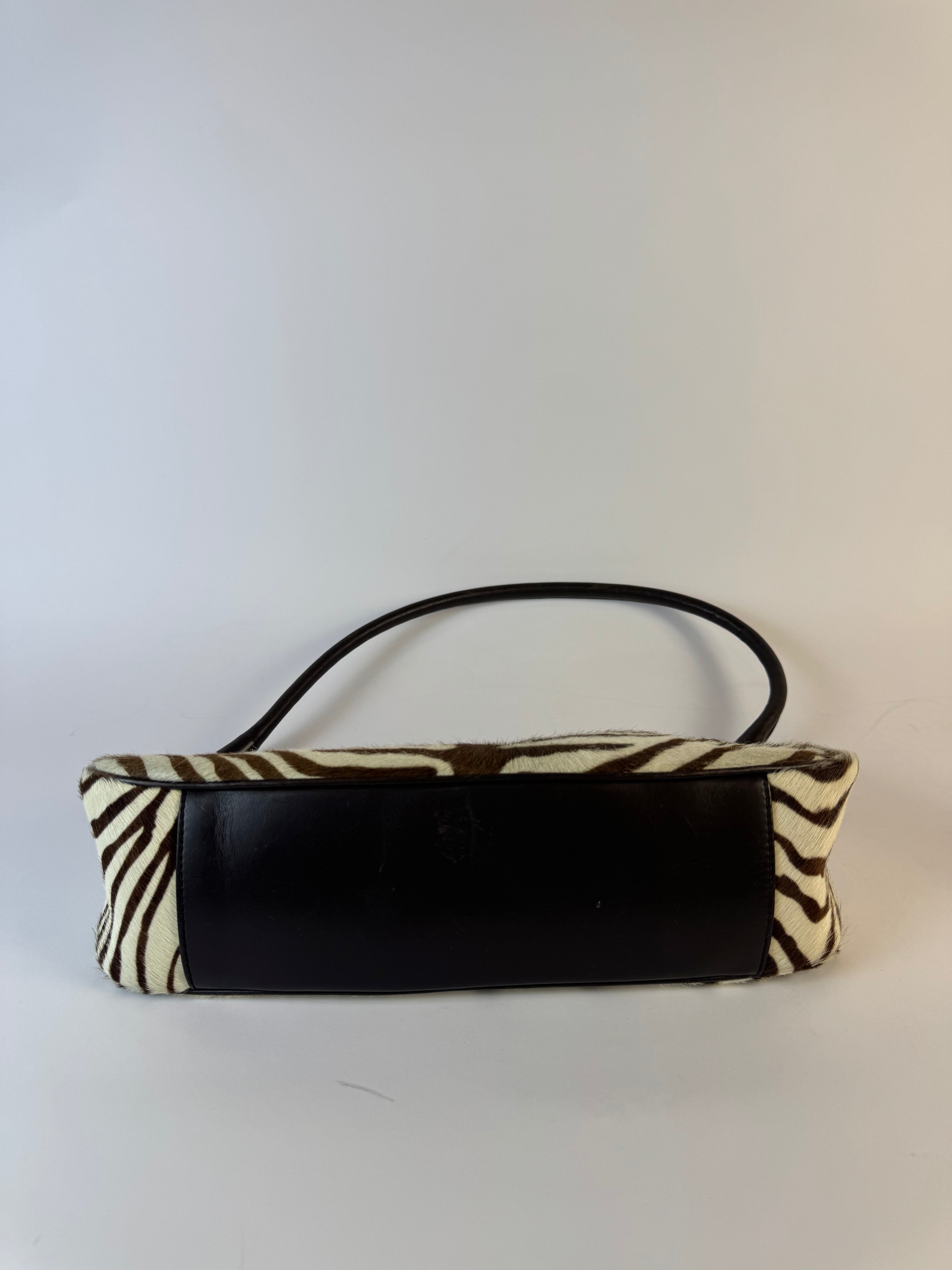 Prada Zebra Ponyhair Shoulder Bag