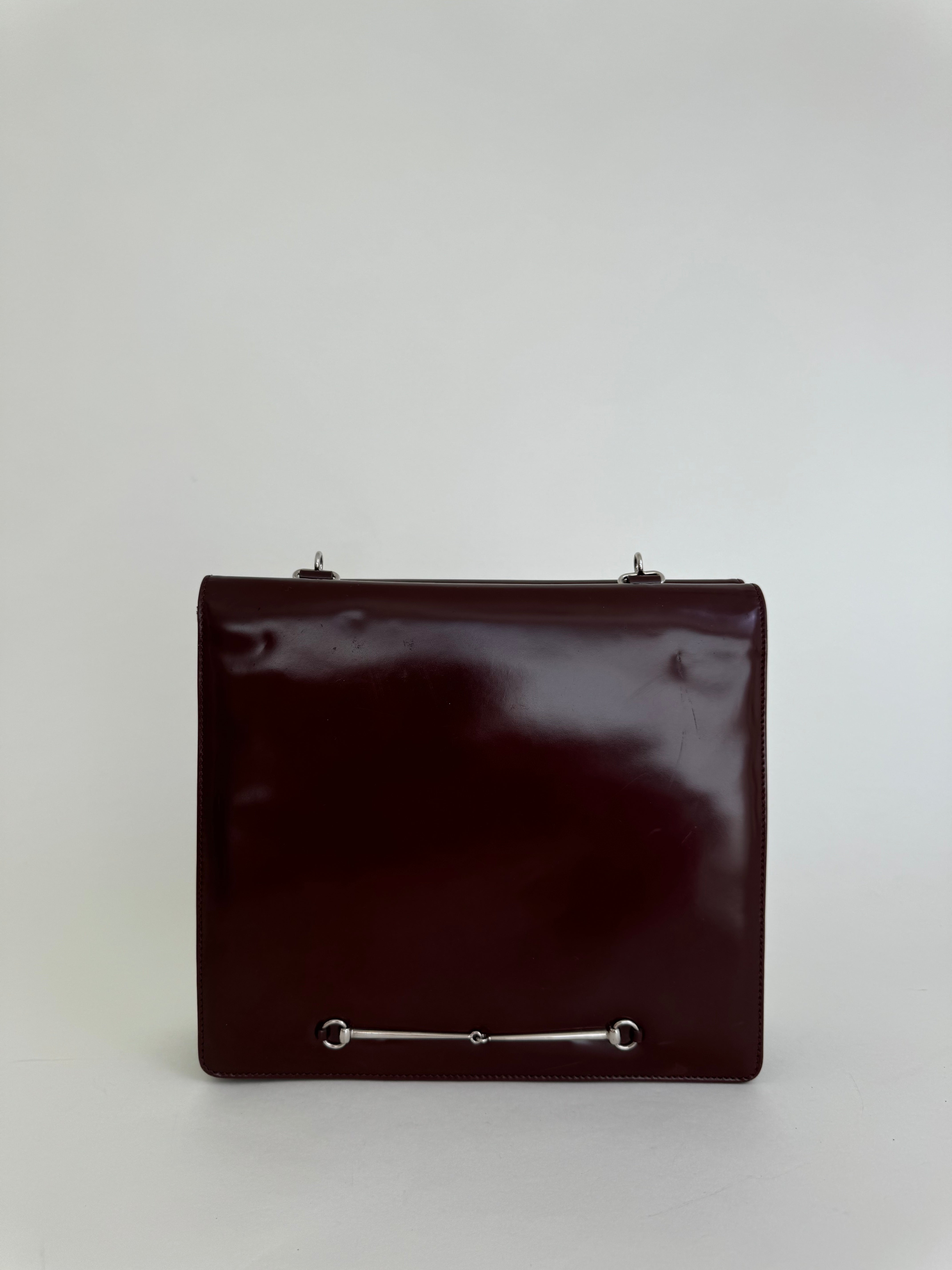 Gucci Tom Ford Horsebit Shoulder Bag/Clutch Burgundy