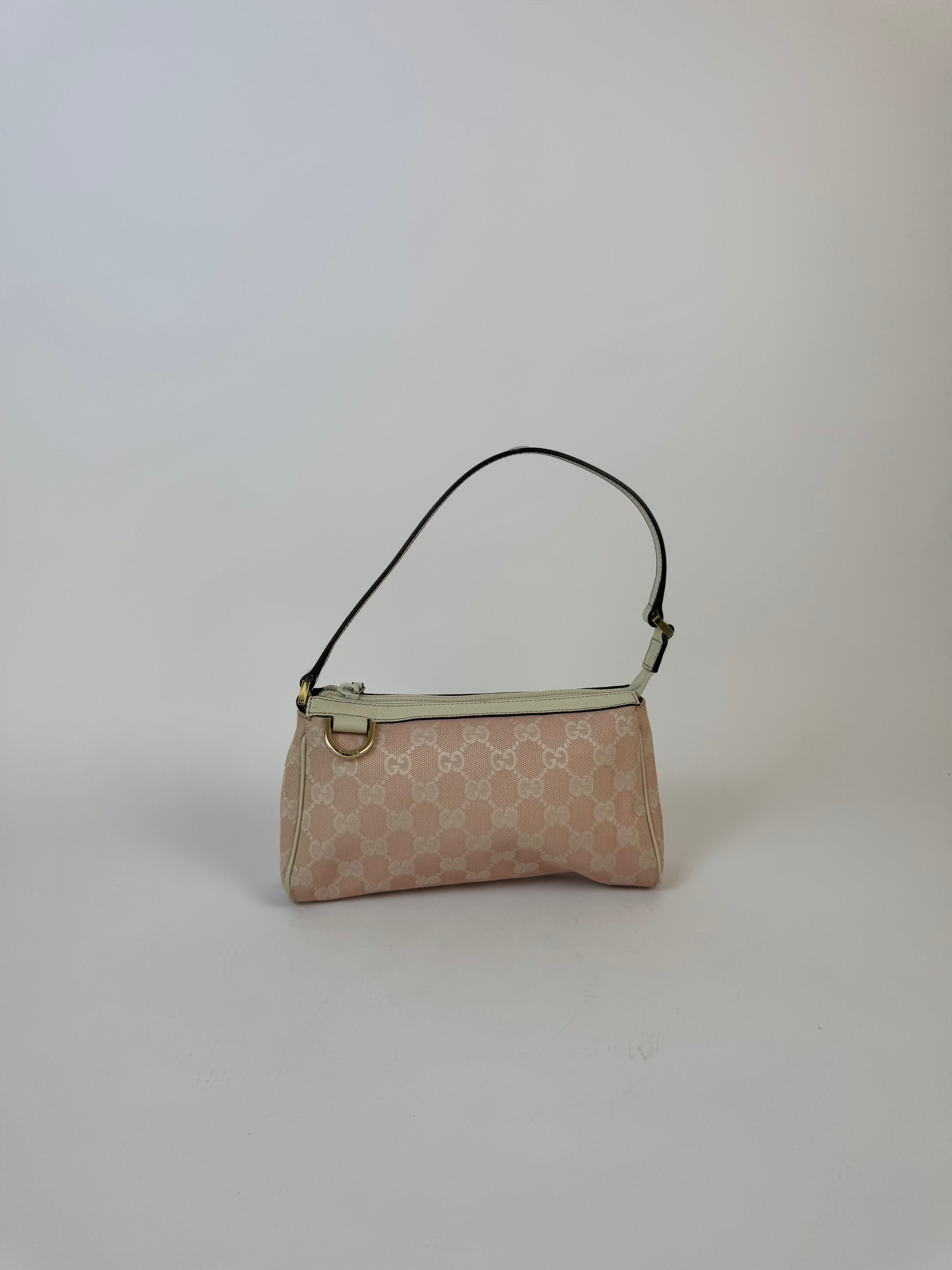 Gucci Pink Canvas Shoulder Bag