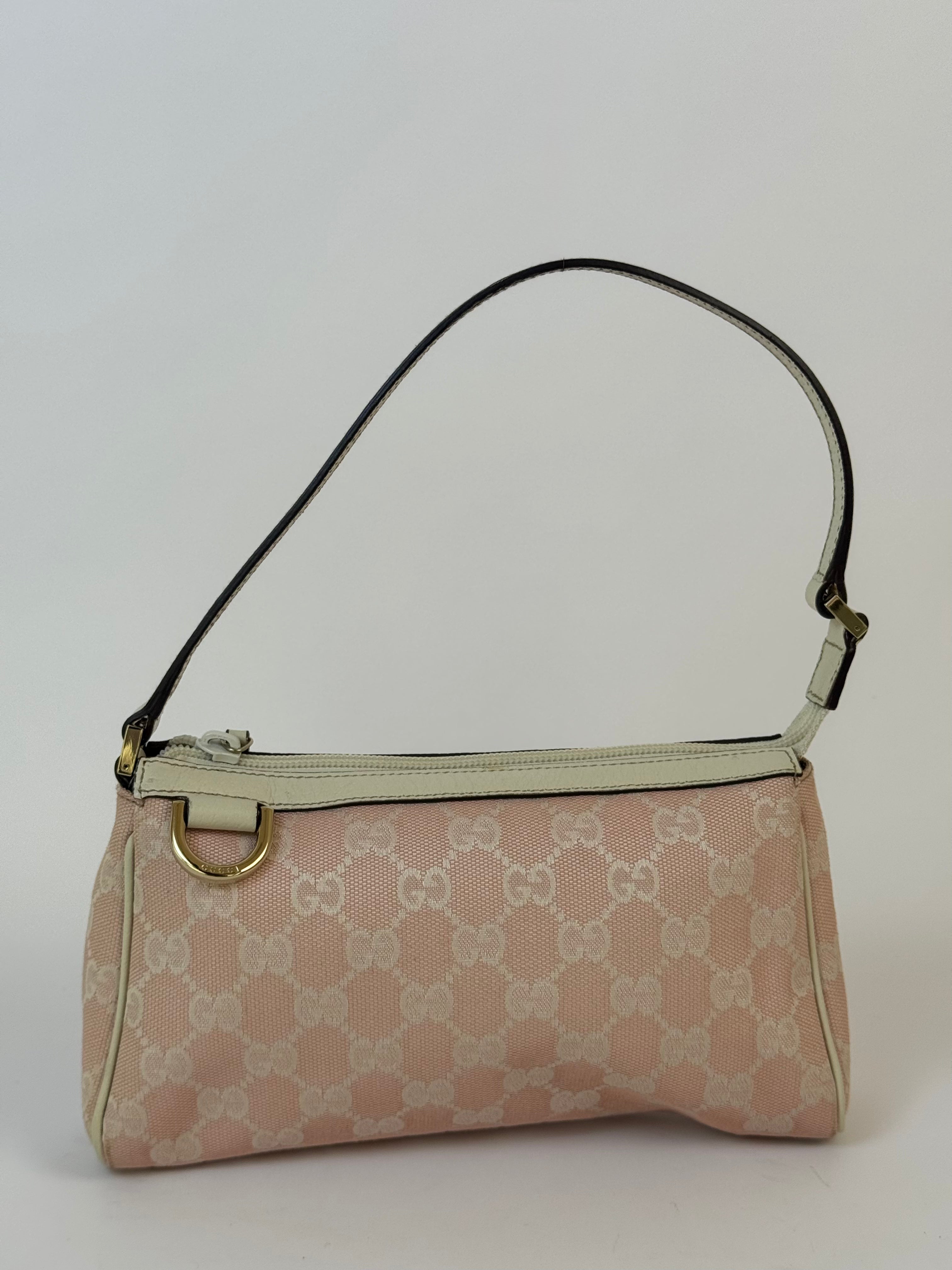 Gucci Pink Canvas Shoulder Bag