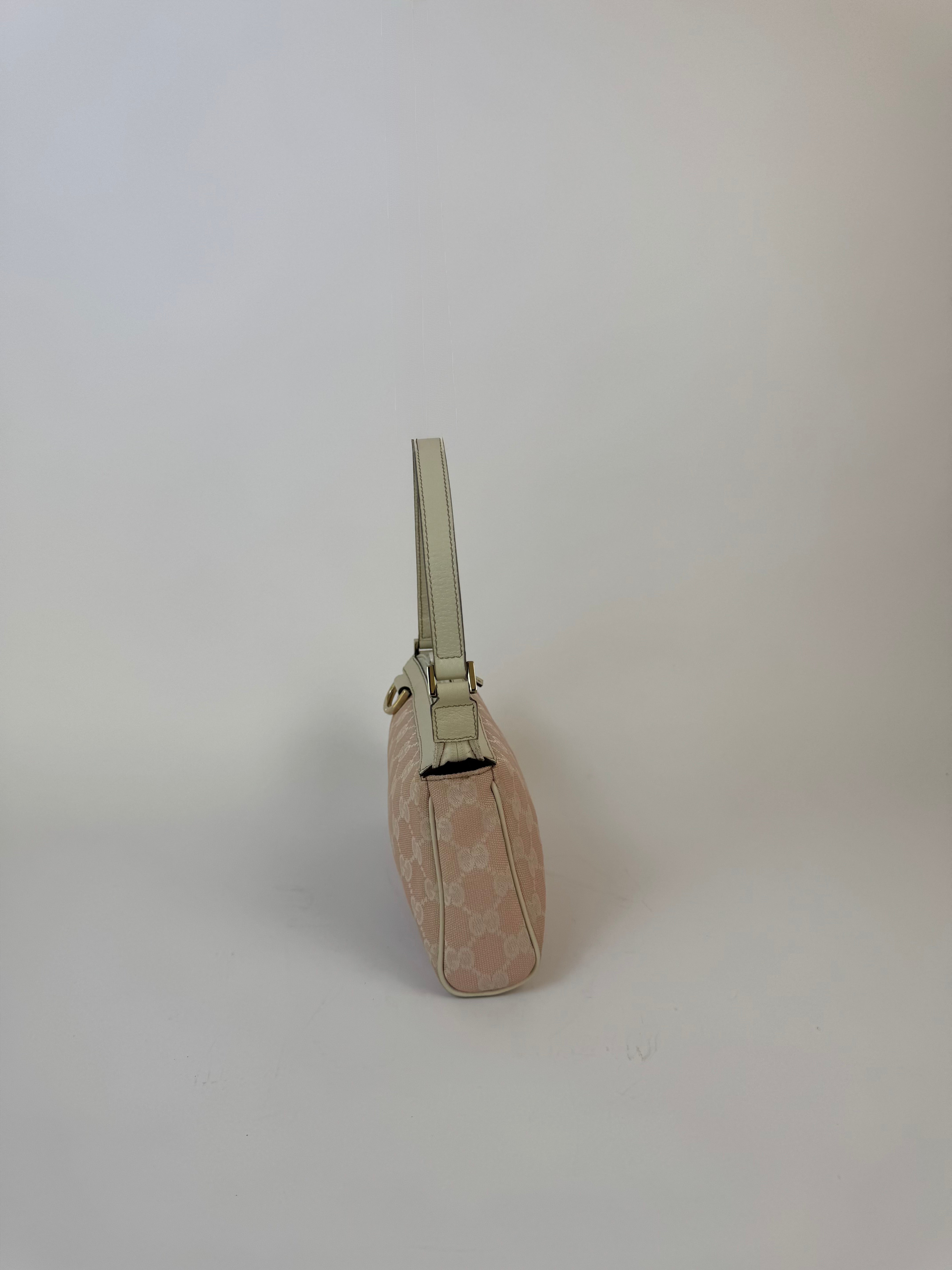 Gucci Pink Canvas Shoulder Bag