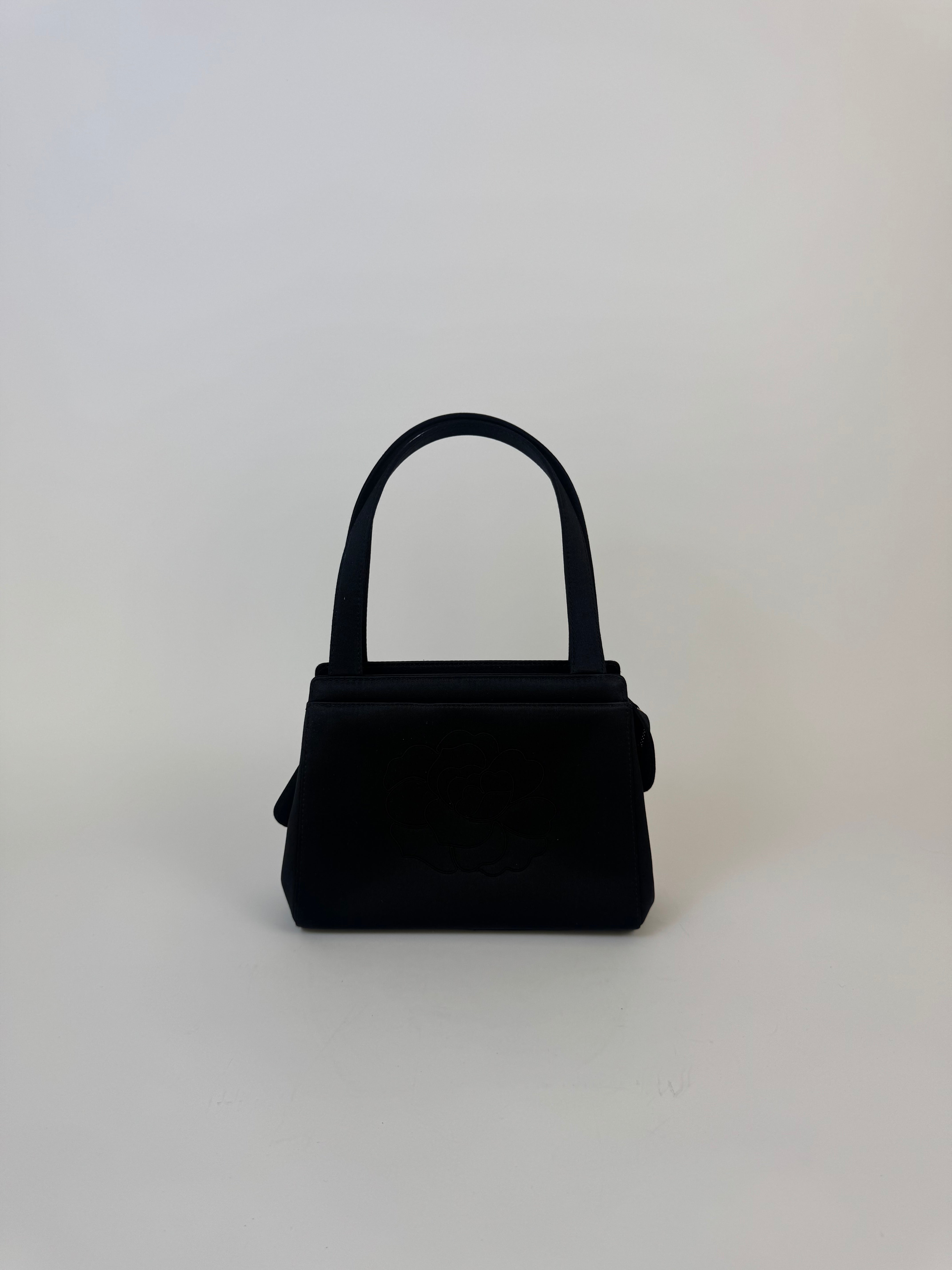 Chanel Vintage Satin Camellia Handbag