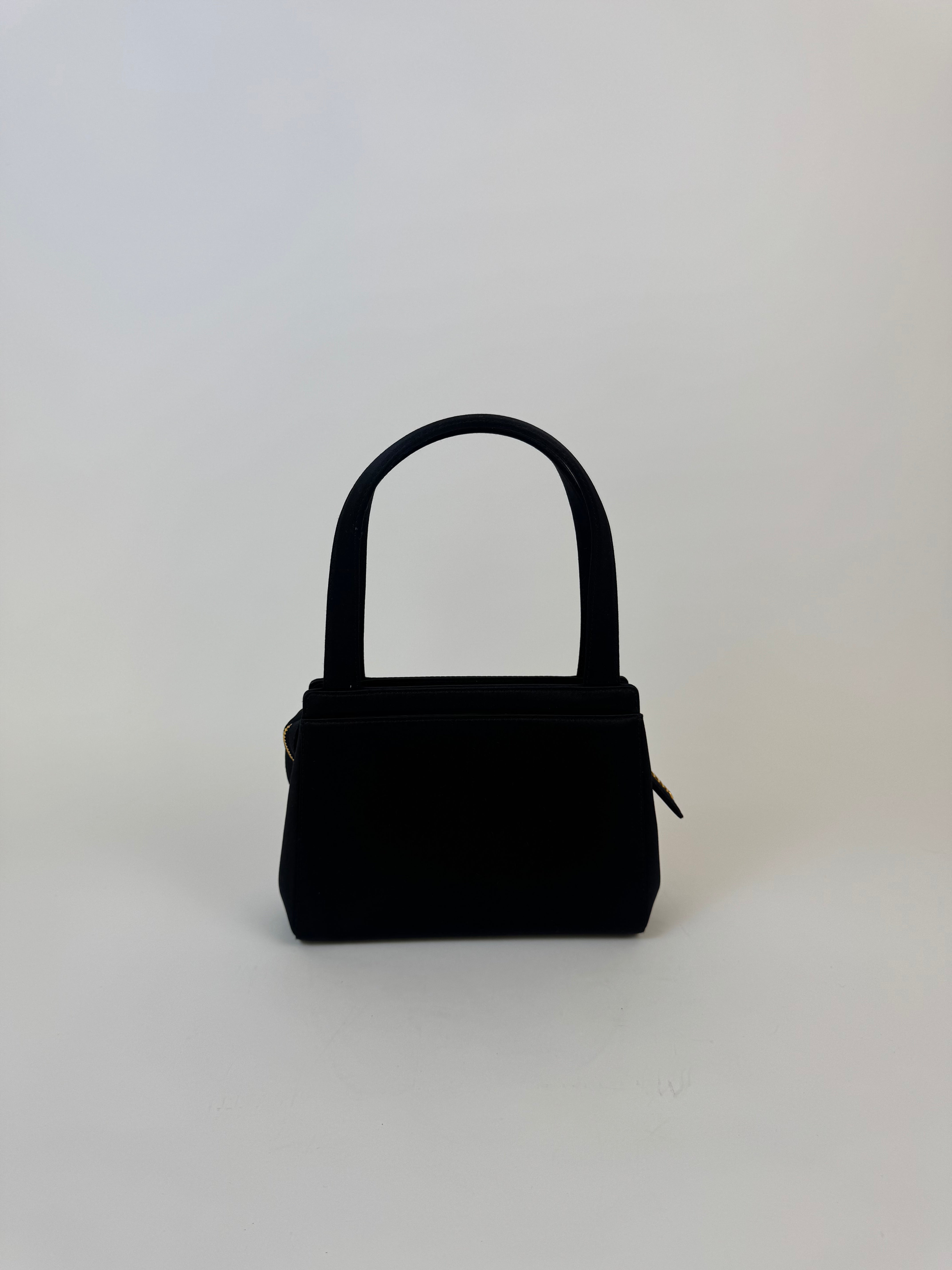 Chanel Vintage Satin Camellia Handbag
