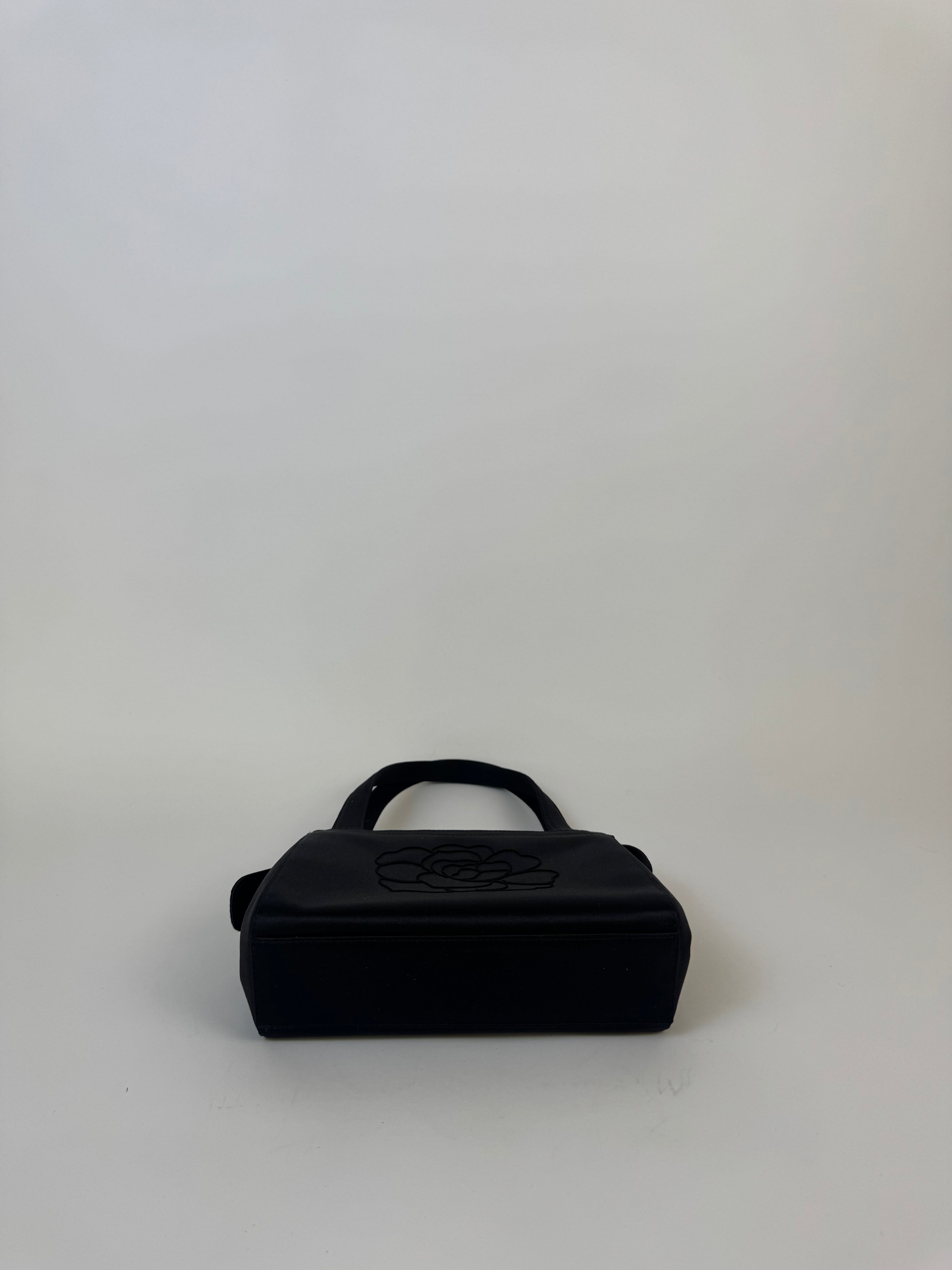 Chanel Vintage Satin Camellia Handbag
