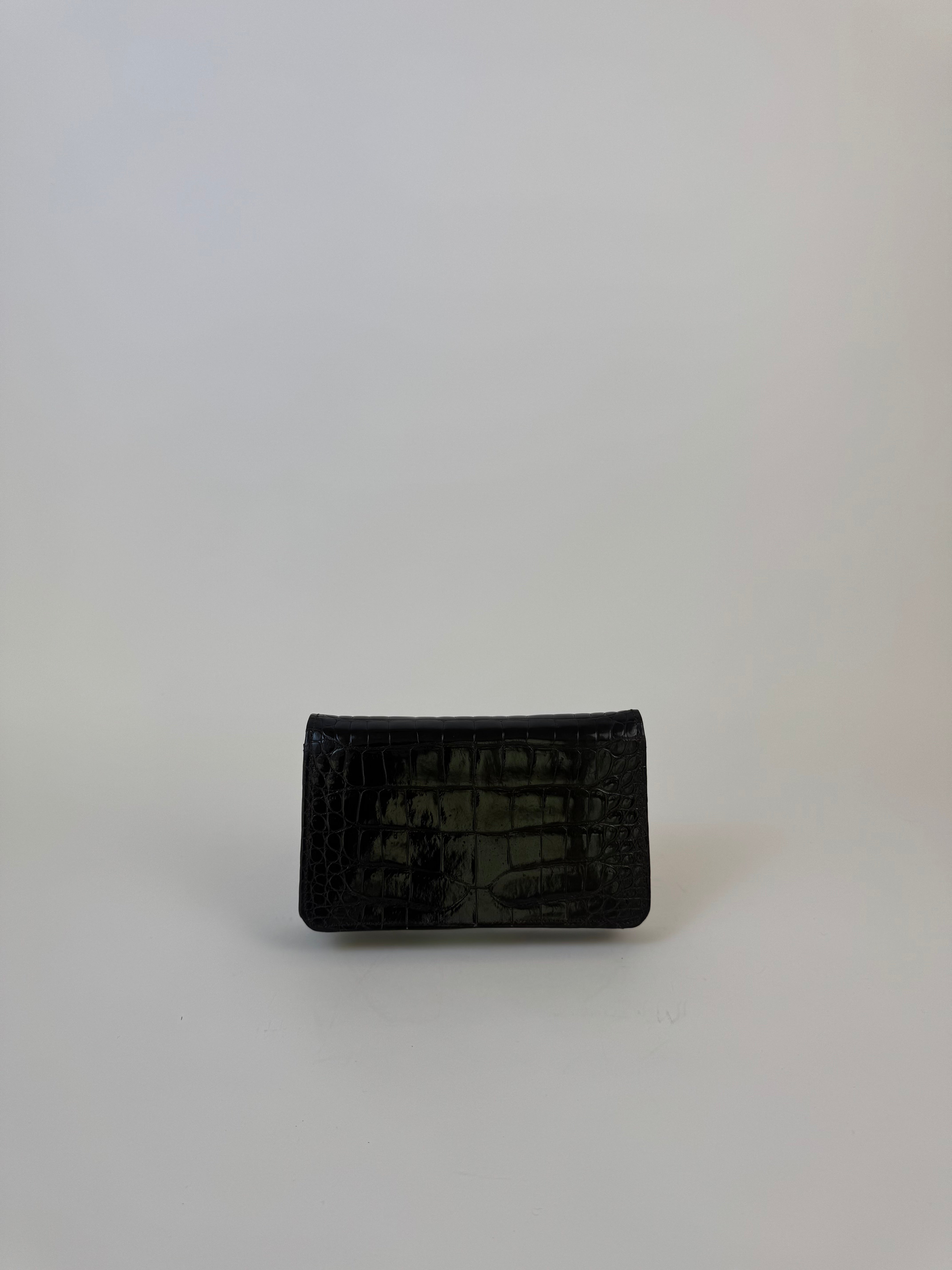 Chanel Vintage Crocodile Mini Flap Clutch