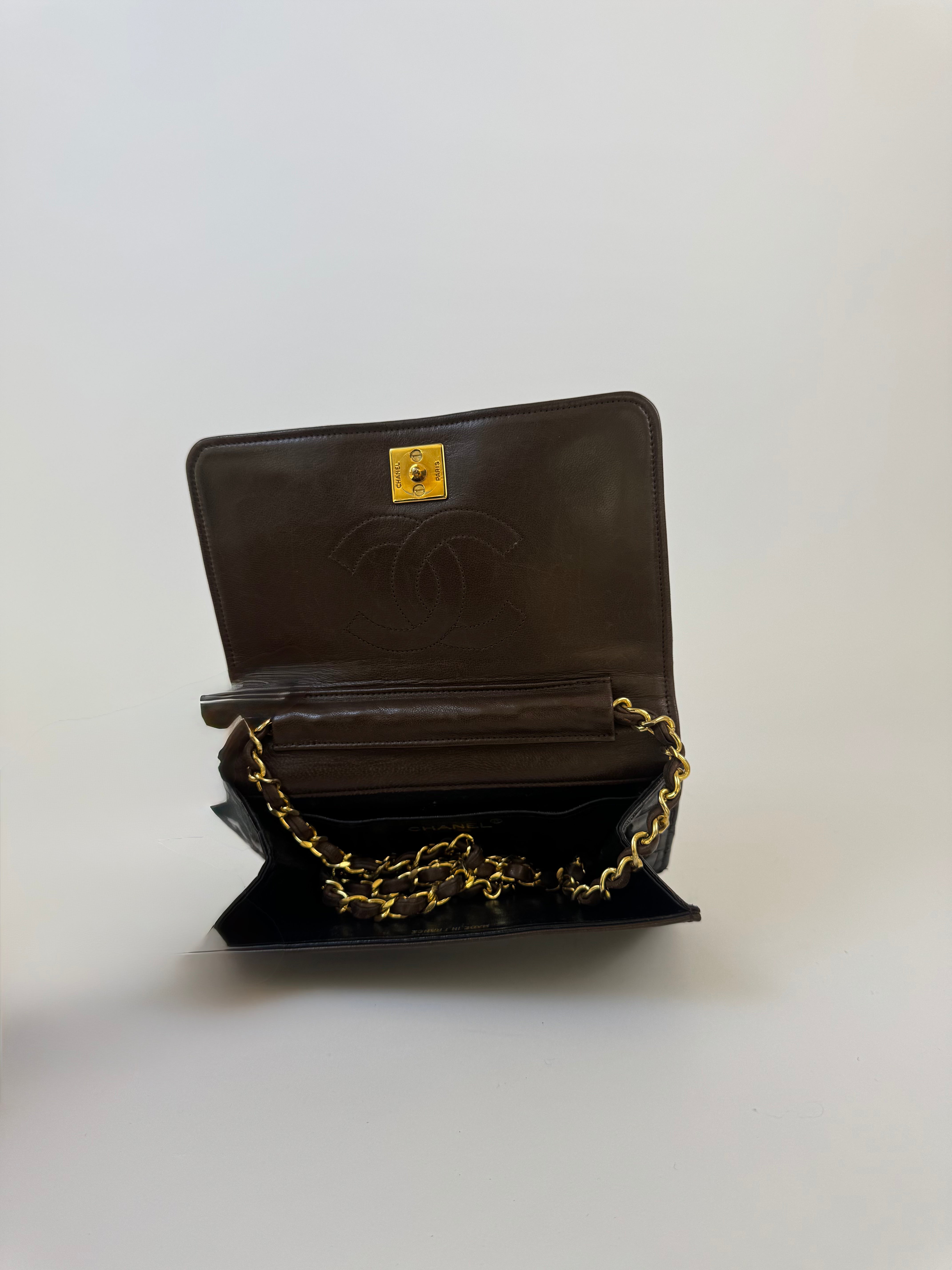 Chanel Vintage Crocodile Mini Flap Clutch