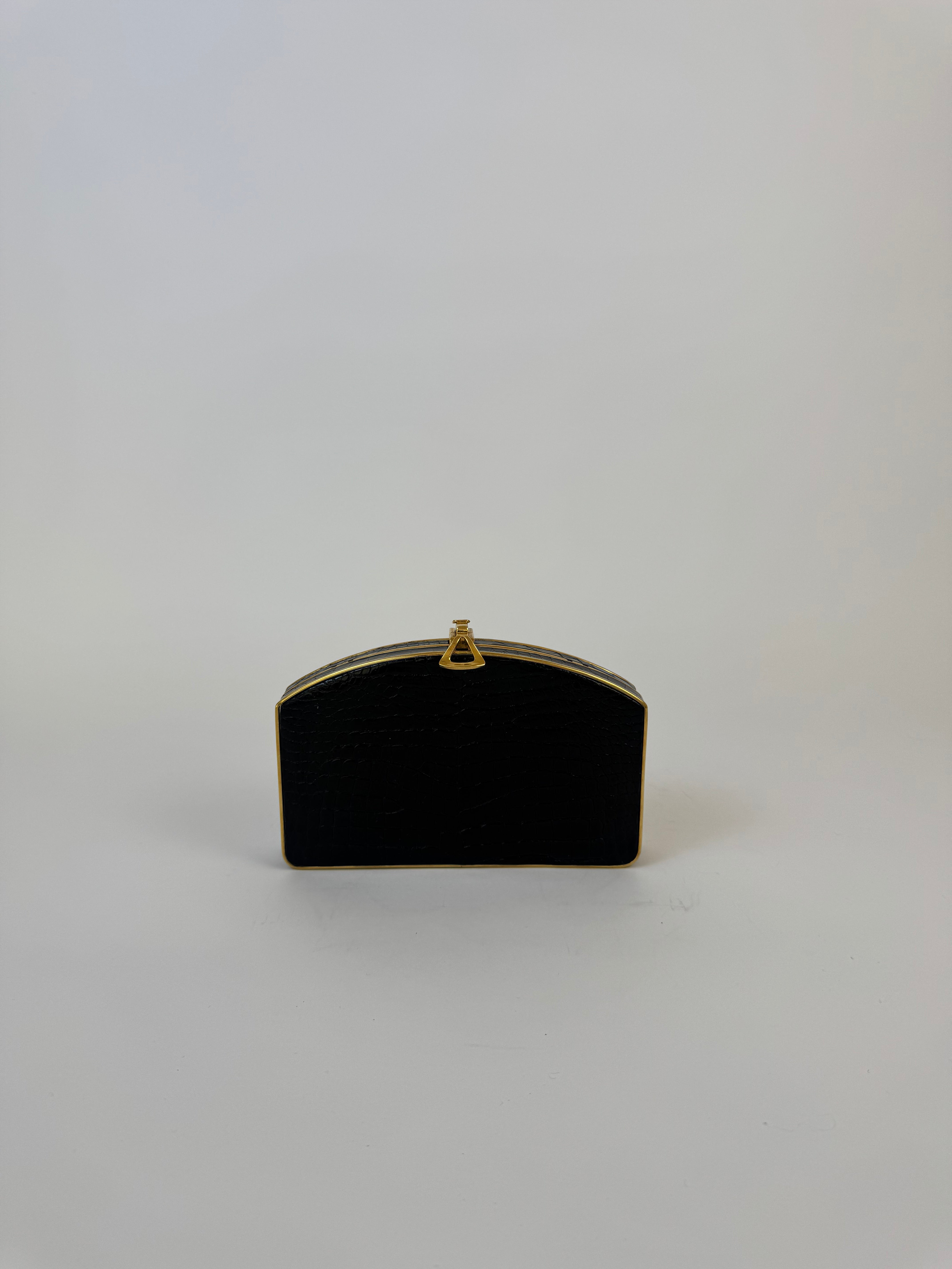 Gucci Black Crocodile Clutch