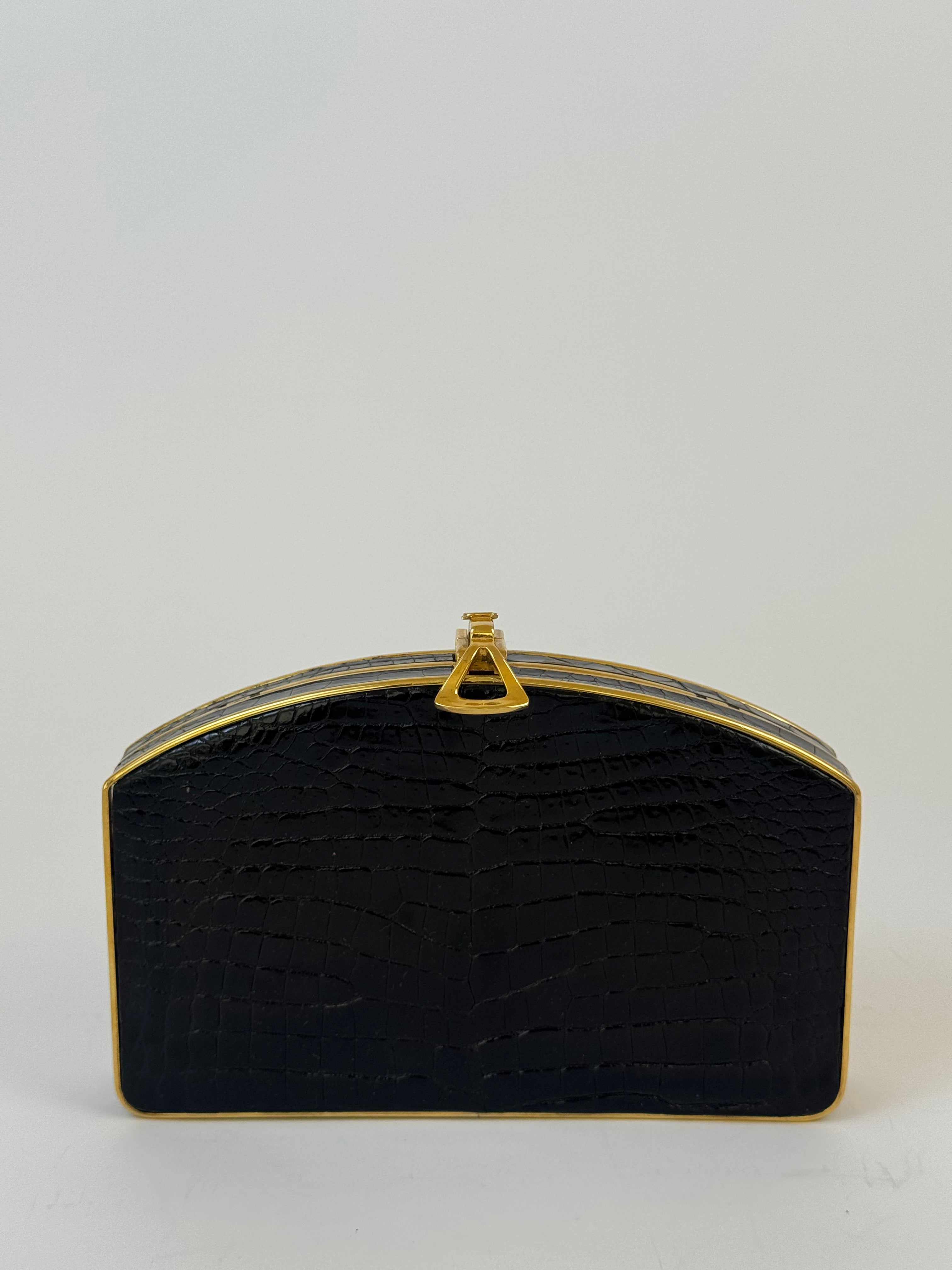 Gucci Black Crocodile Clutch
