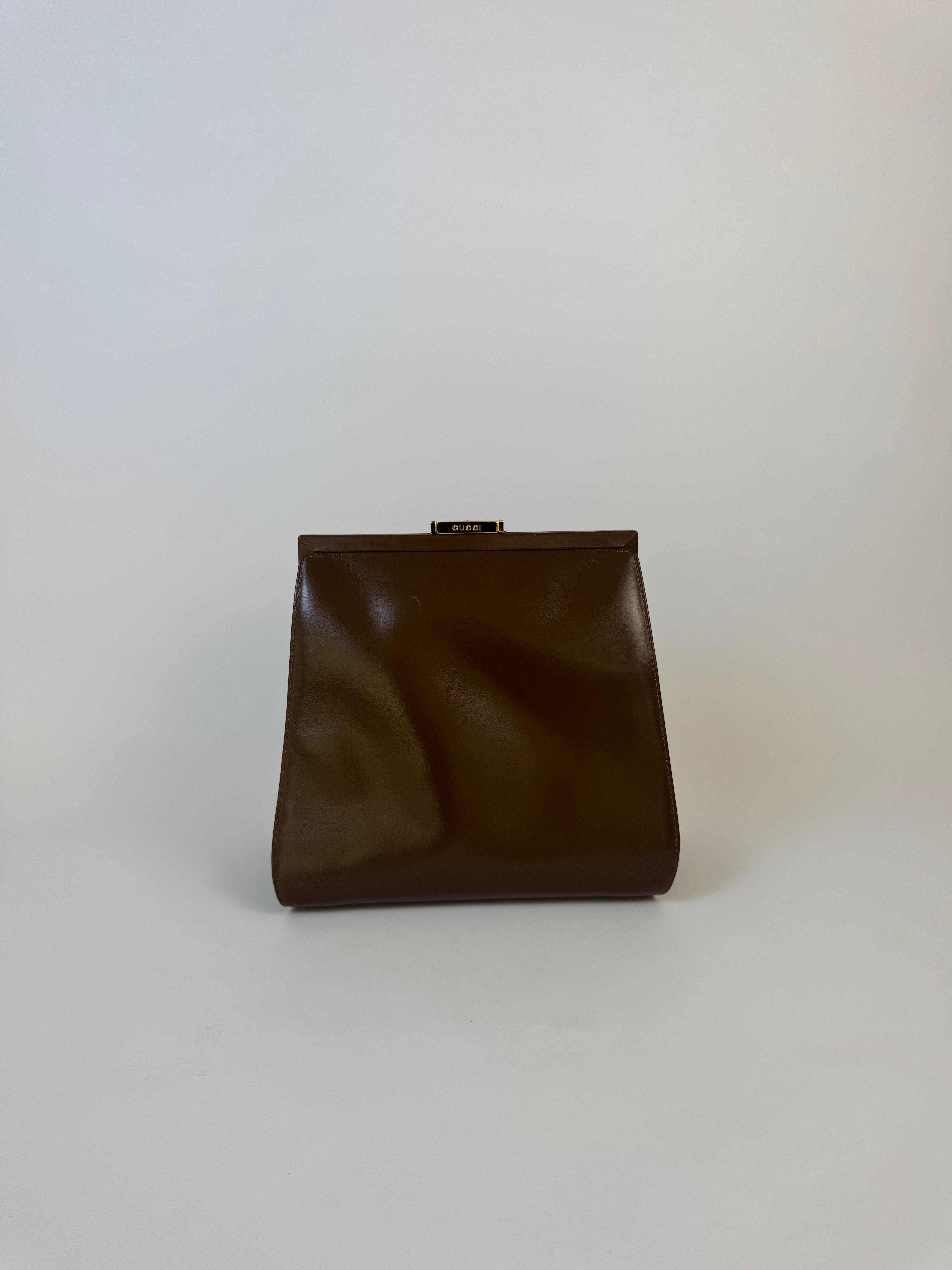 Gucci Vintage Brown Leather Backpack
