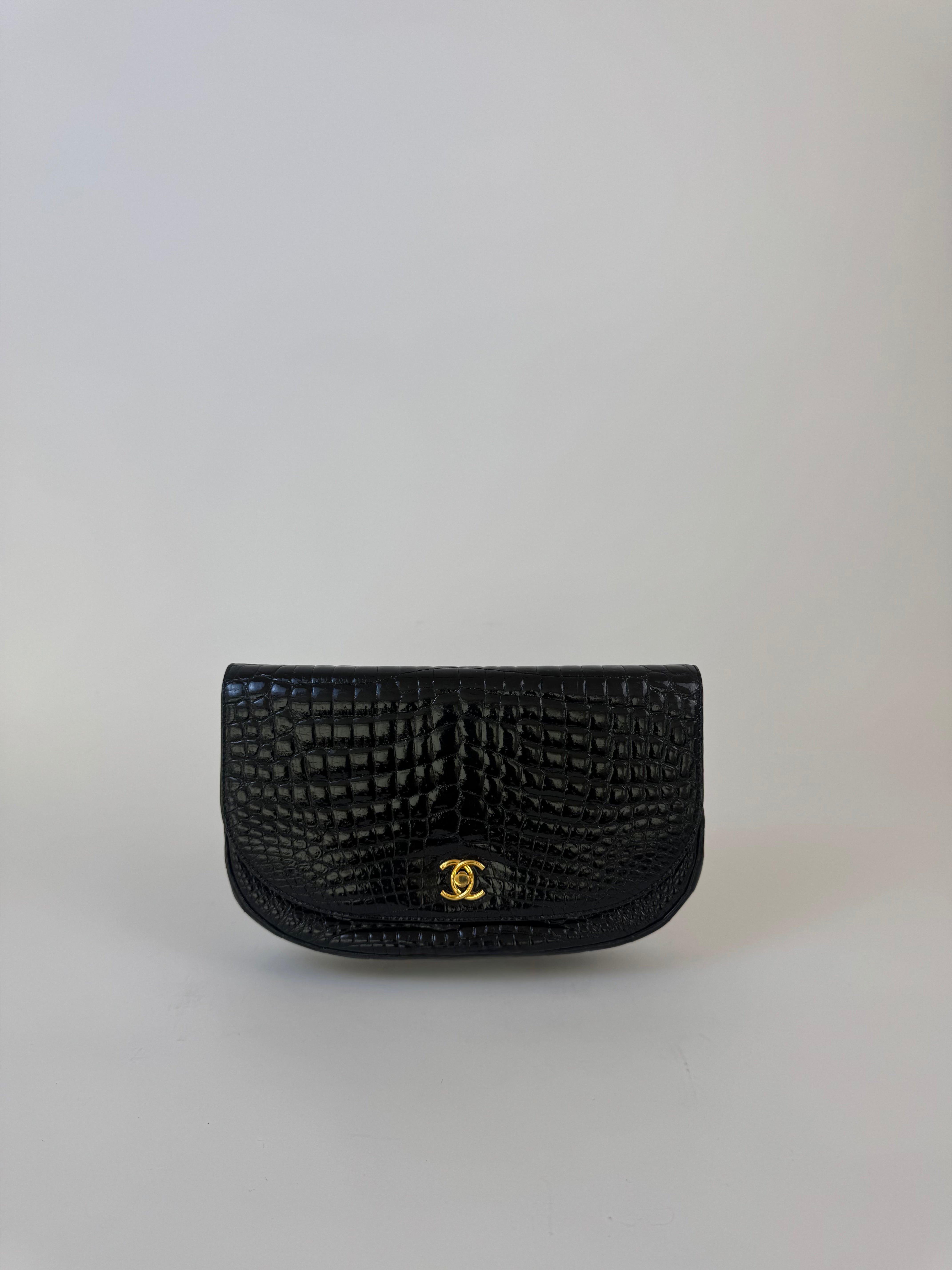Chanel Vintage Crocodile Clutch