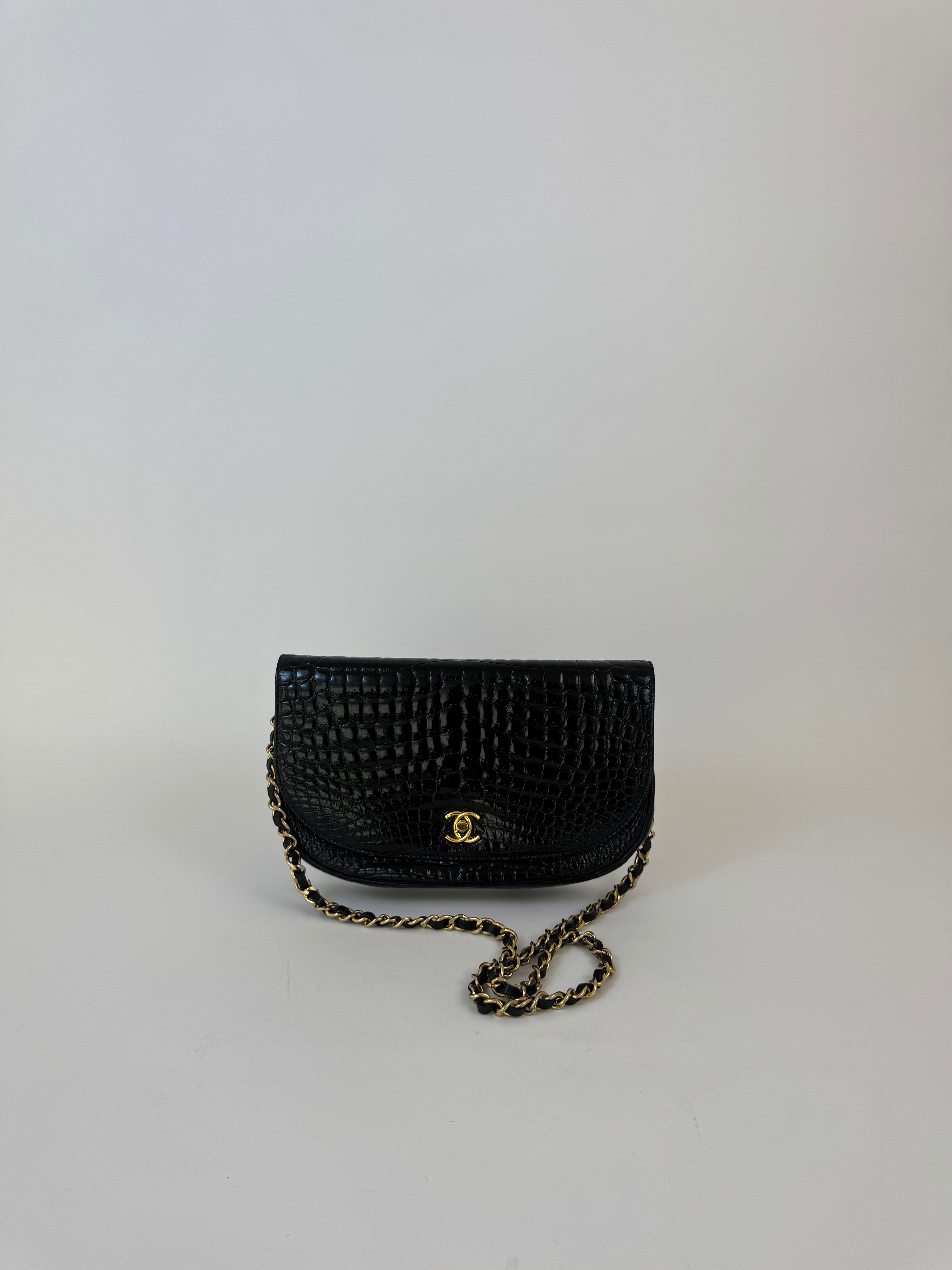 Chanel Vintage Crocodile Clutch