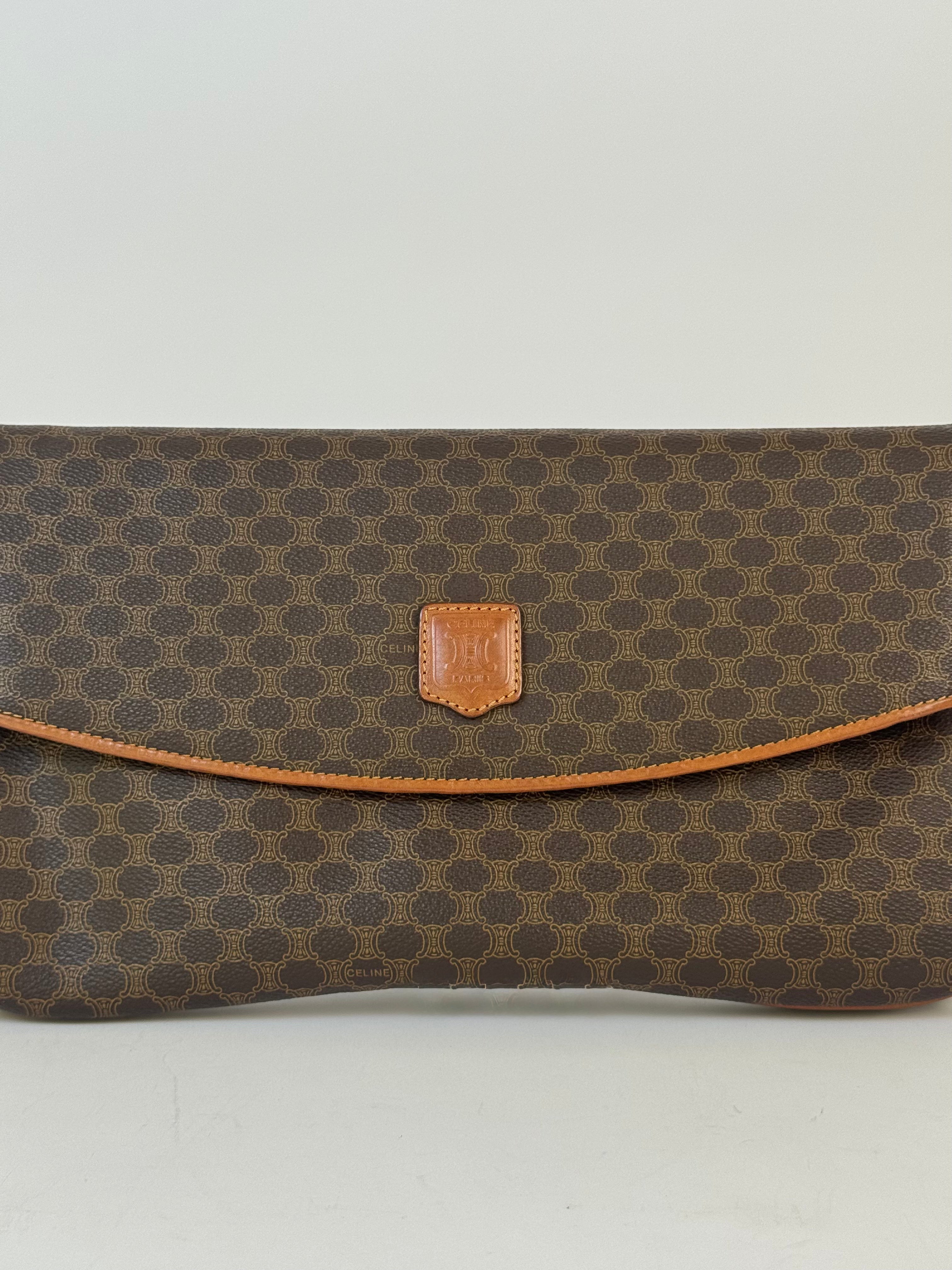 Celine Macadam Triomphe Flap Clutch