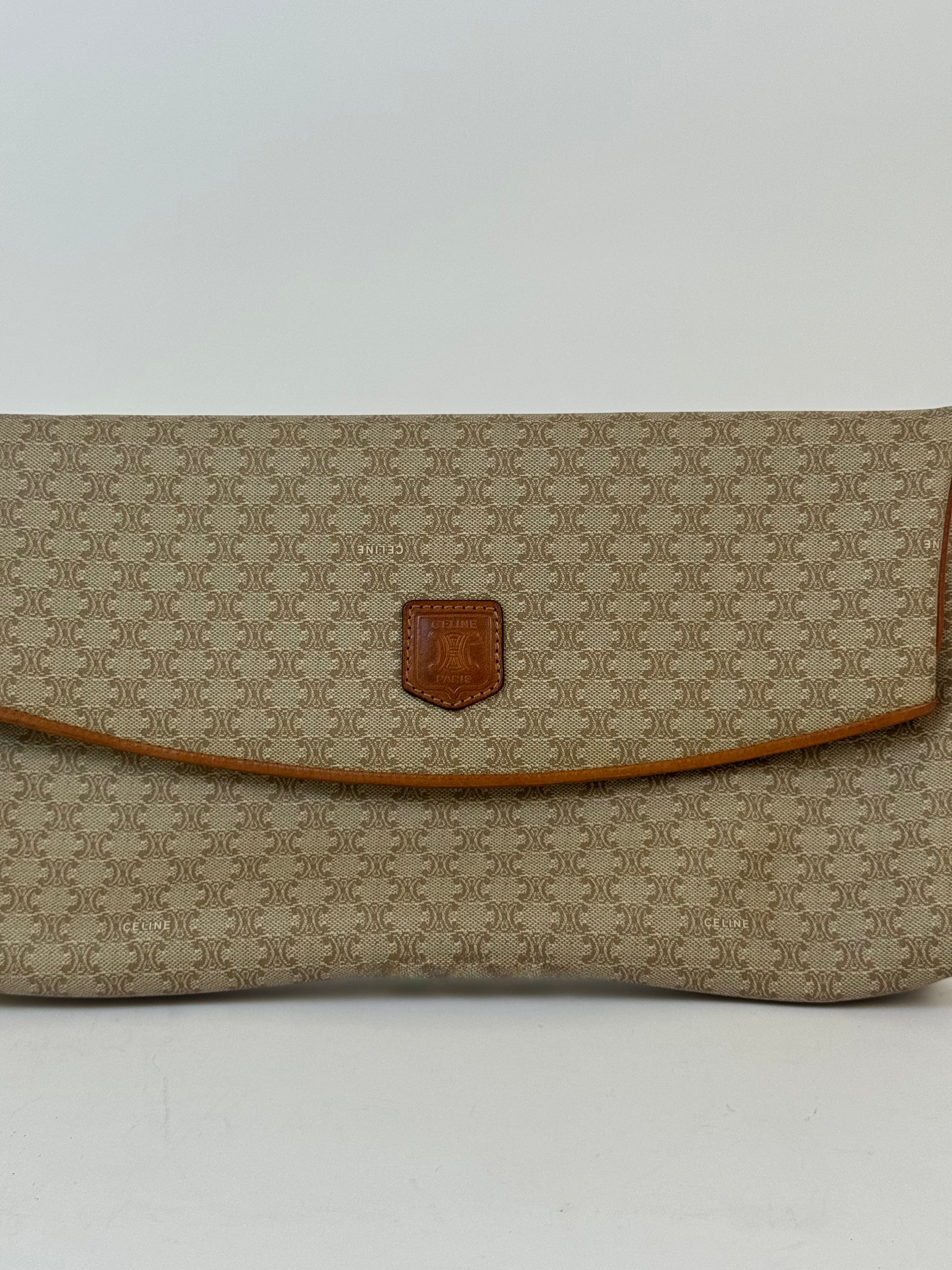 Celine Macadam Triomphe Flap Clutch