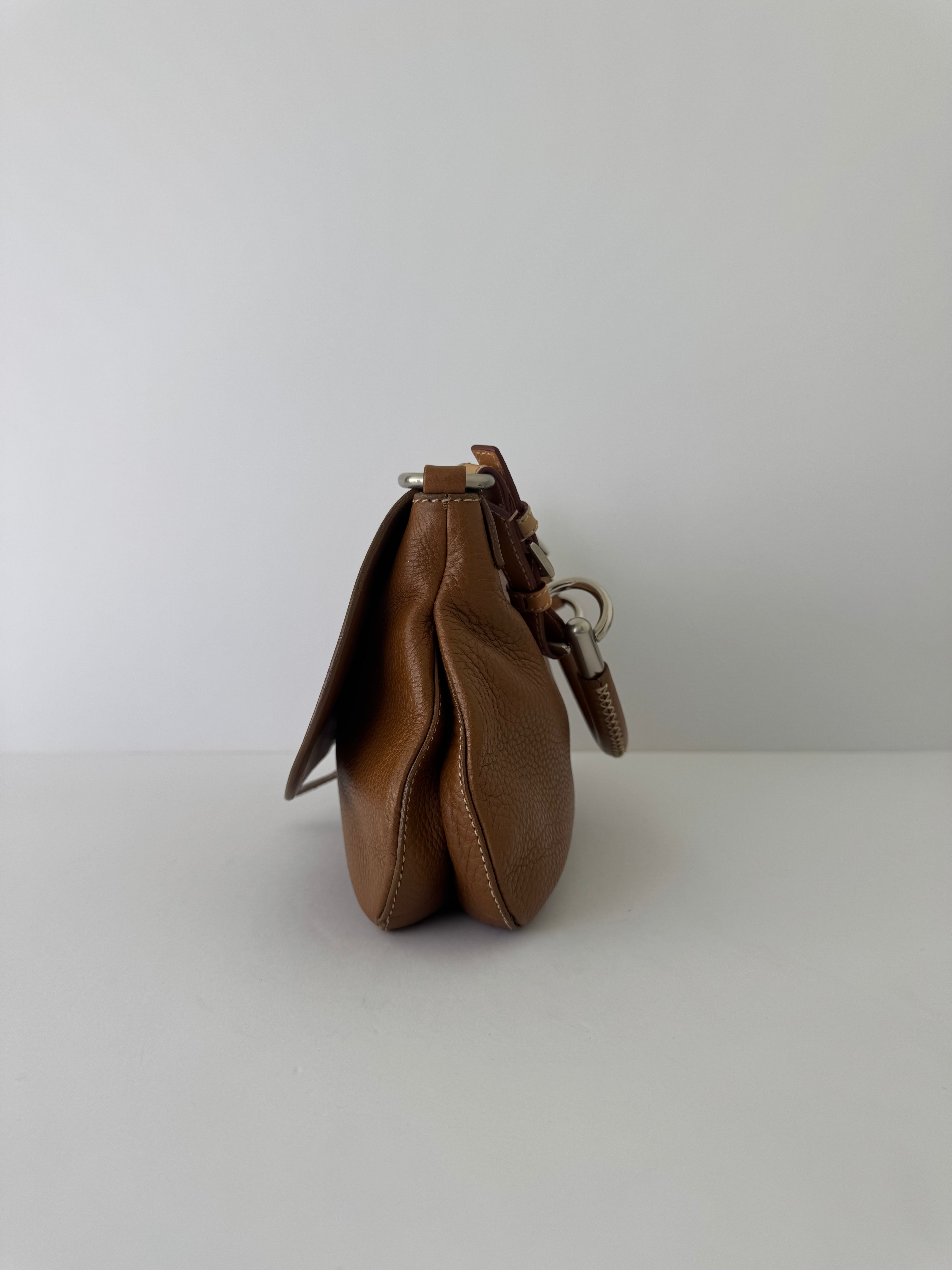 Prada Brown Leather Shoulder Bag