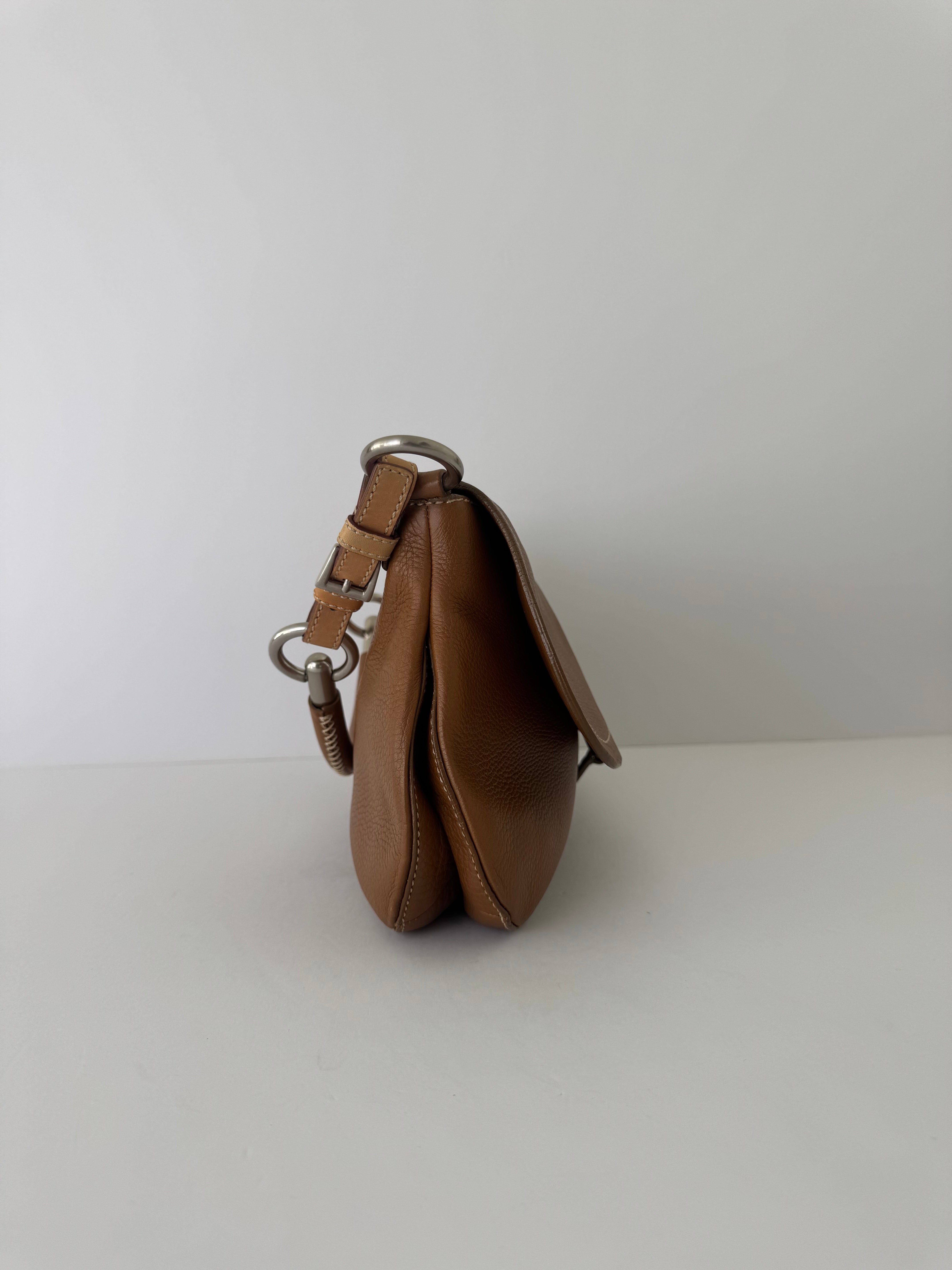 Prada Brown Leather Shoulder Bag