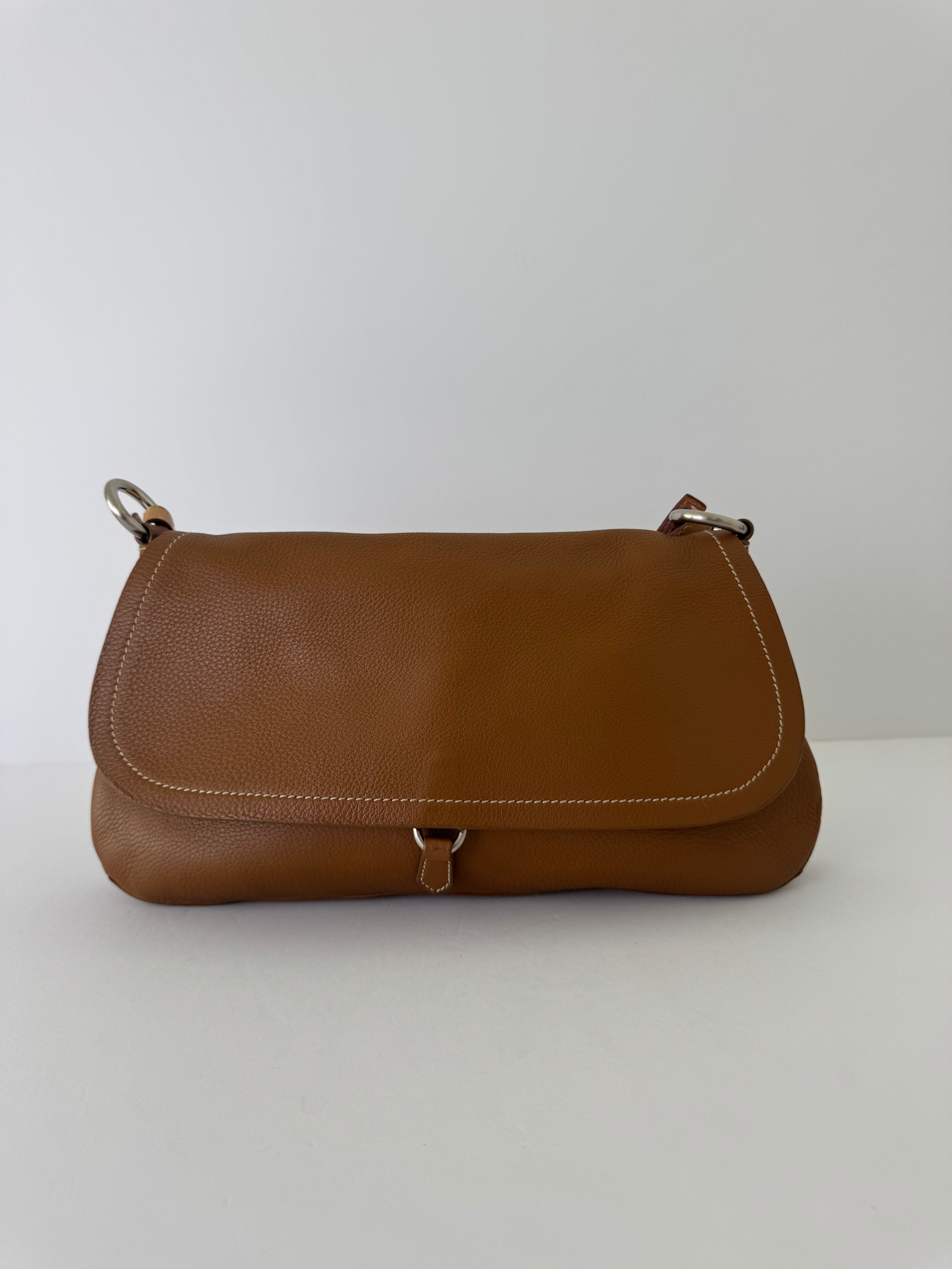 Prada Brown Leather Shoulder Bag