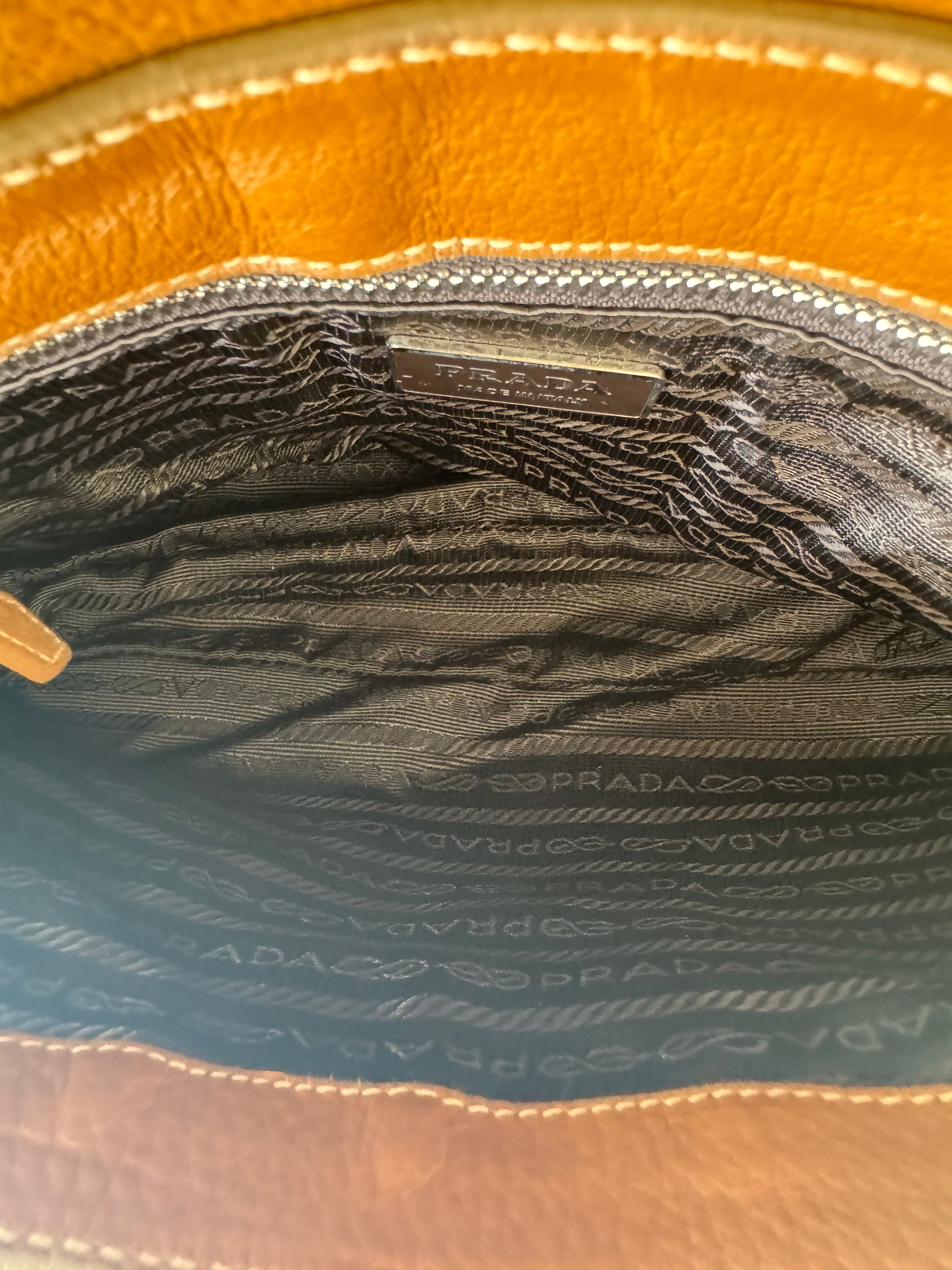 Prada Brown Leather Shoulder Bag