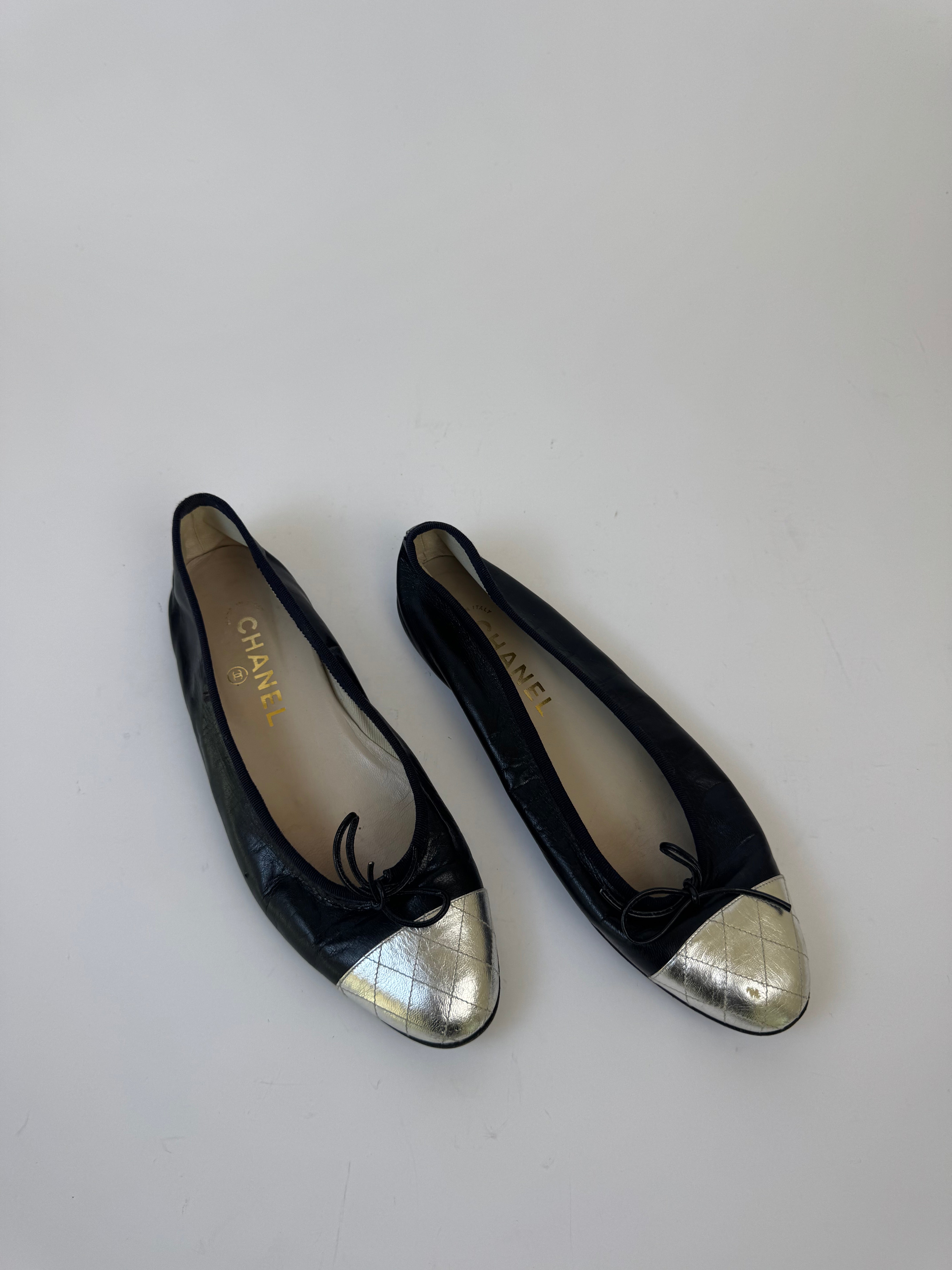 CHANEL vintageフラットシューズ CHANEL シャネル フラットシューズ｜ハイブランド中古販売 Brocant