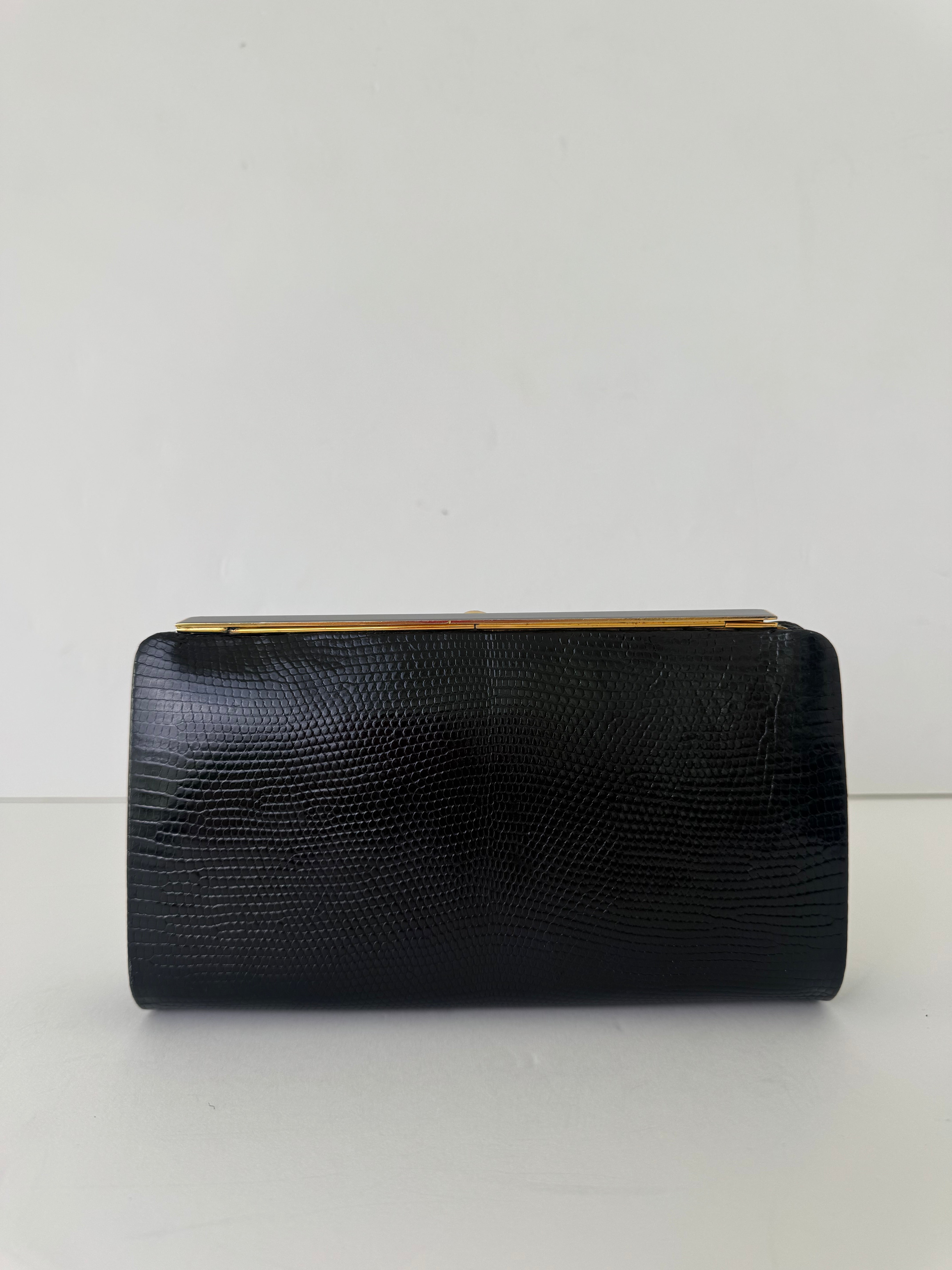 Gucci Black Lizard Clutch