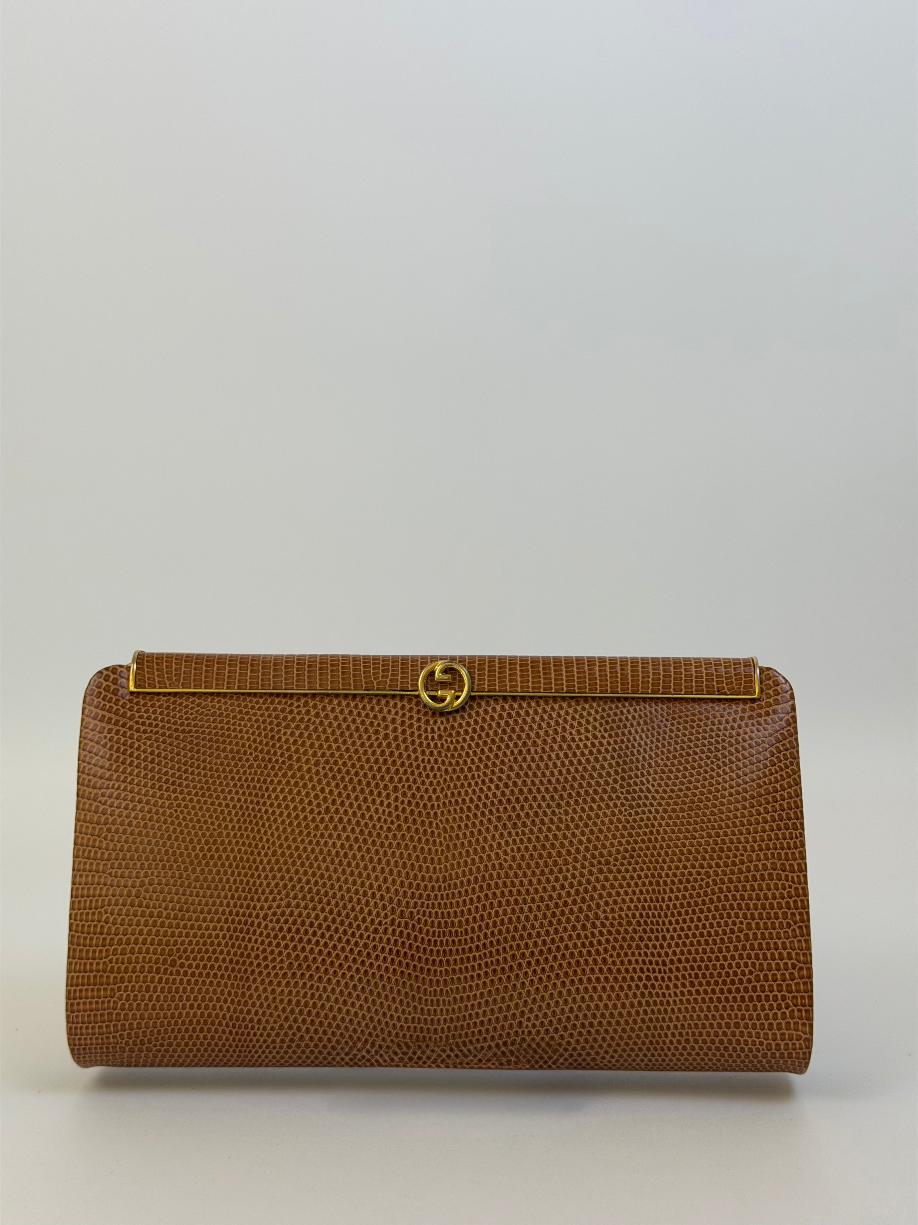 Gucci Vintage Lizard Clutch