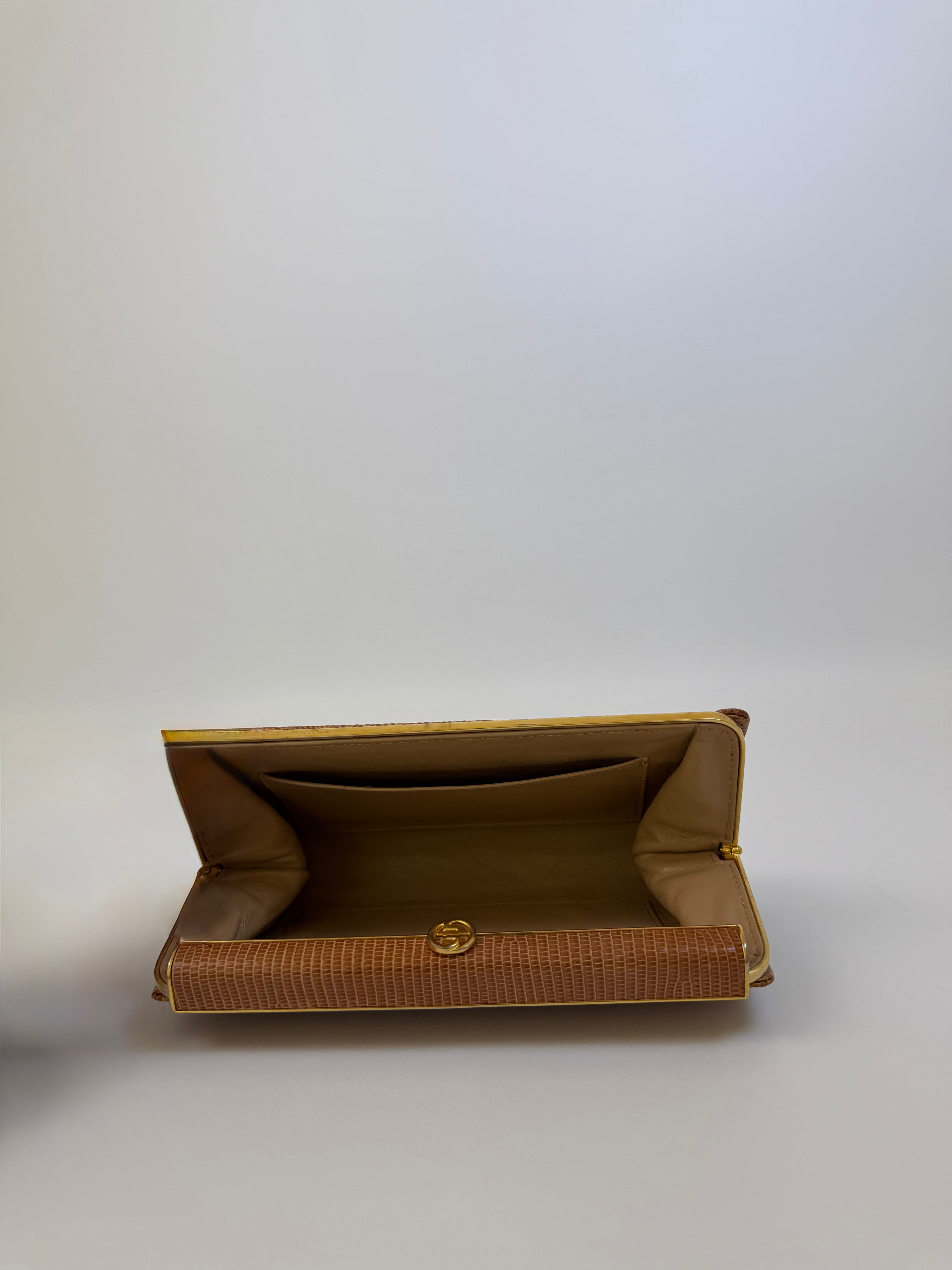 Gucci Vintage Lizard Clutch