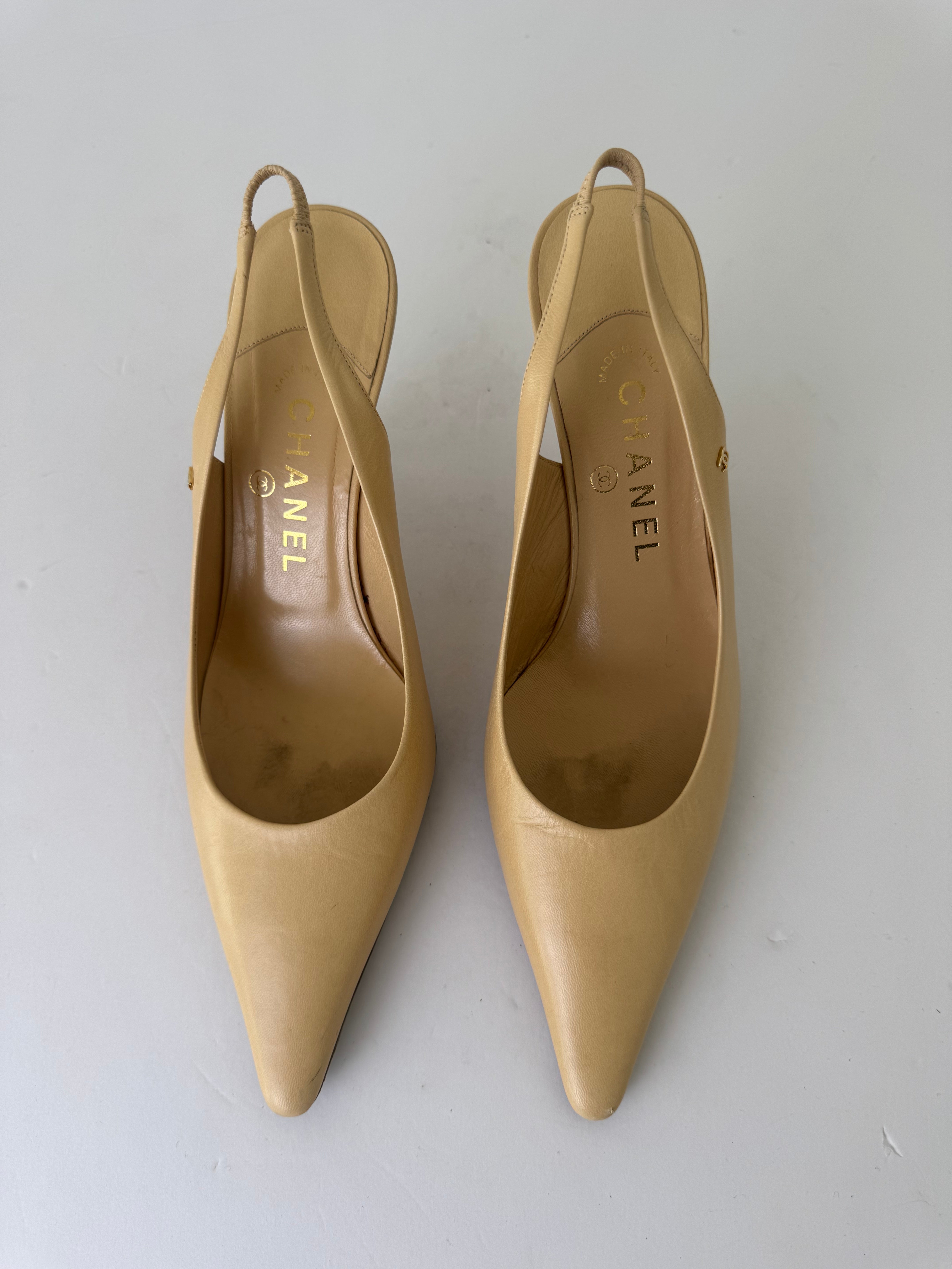 Chanel Vintage Slingbacks 38
