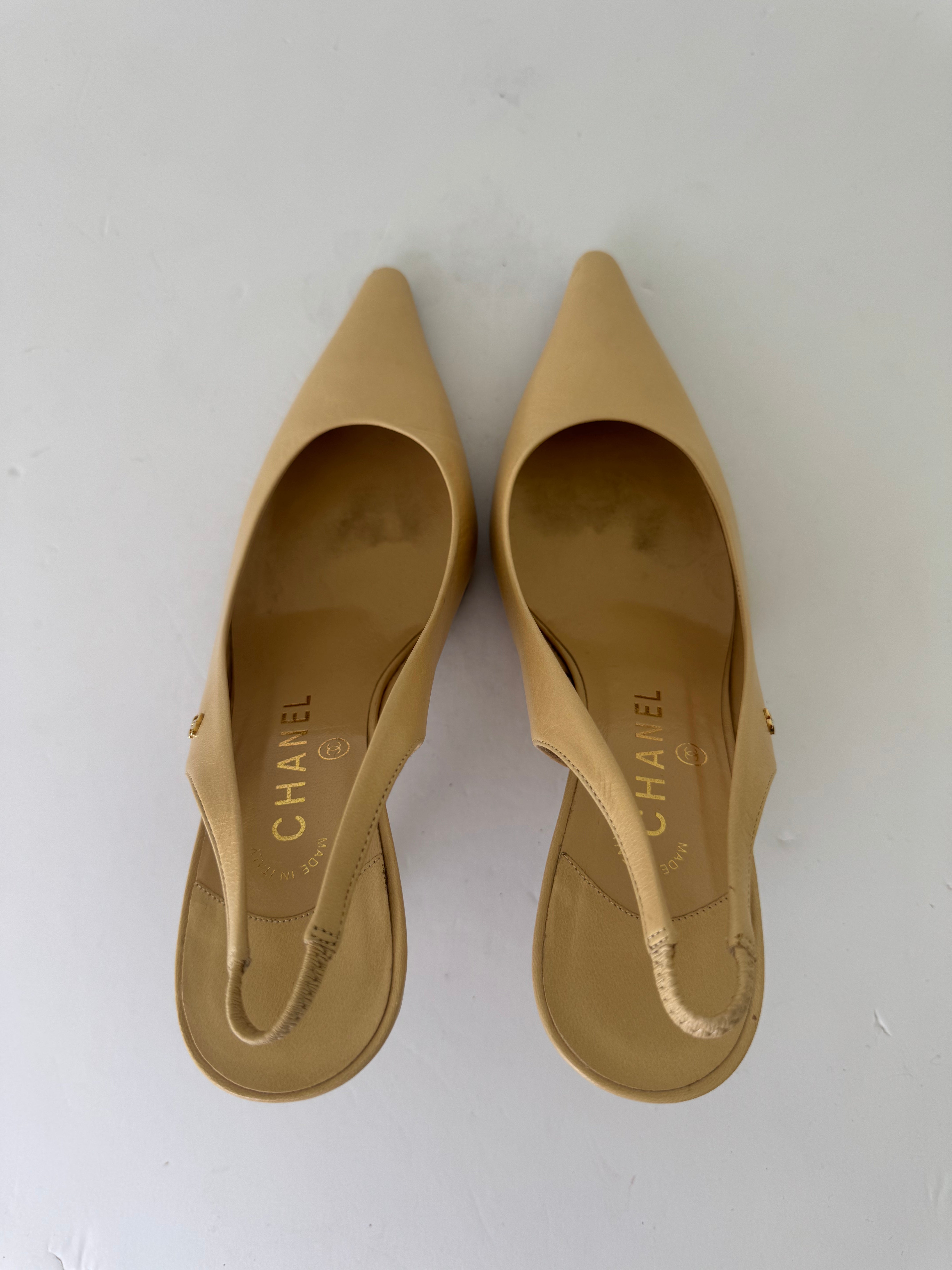 Chanel Vintage Slingbacks 38