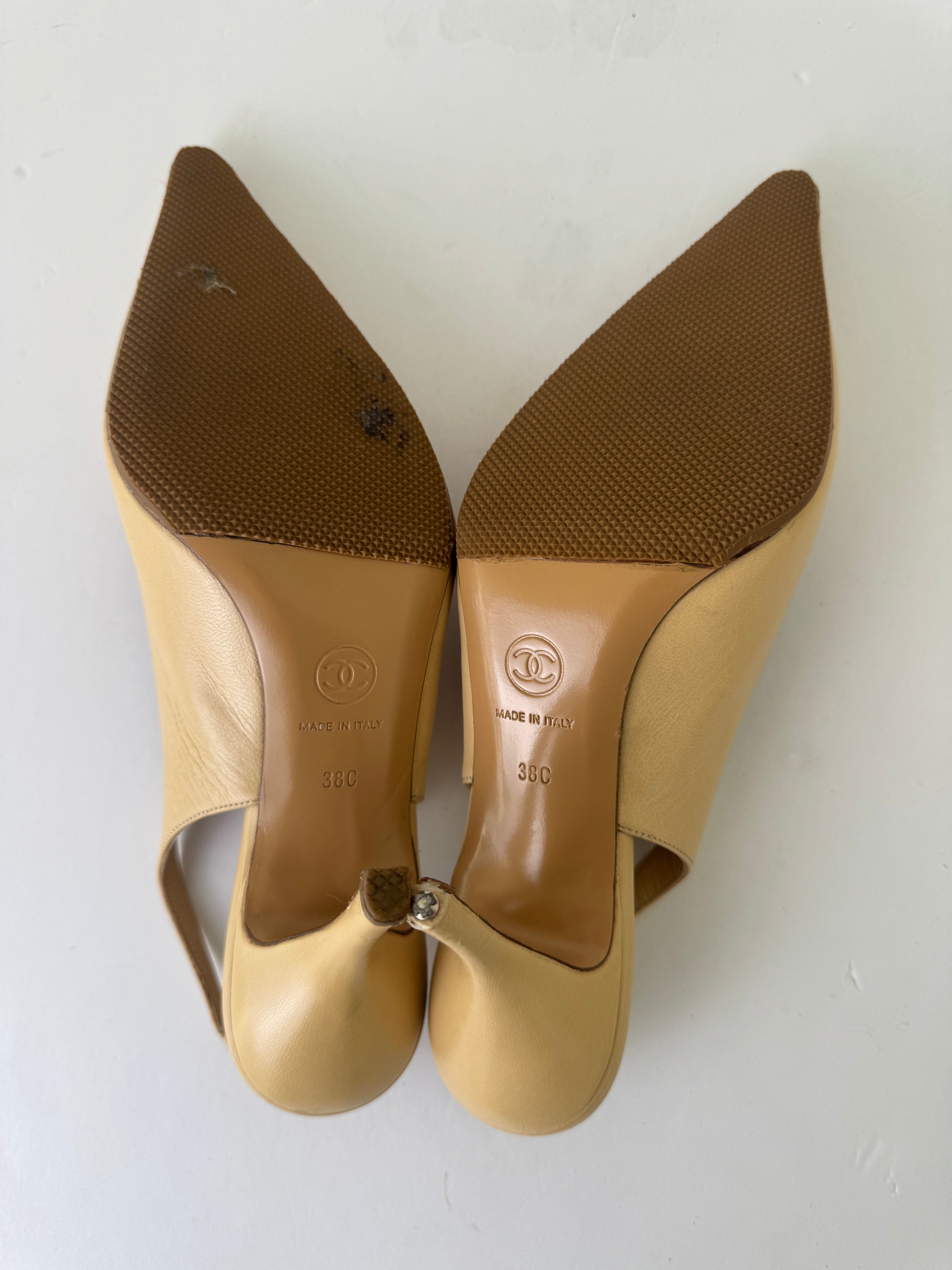 Chanel Vintage Slingbacks 38