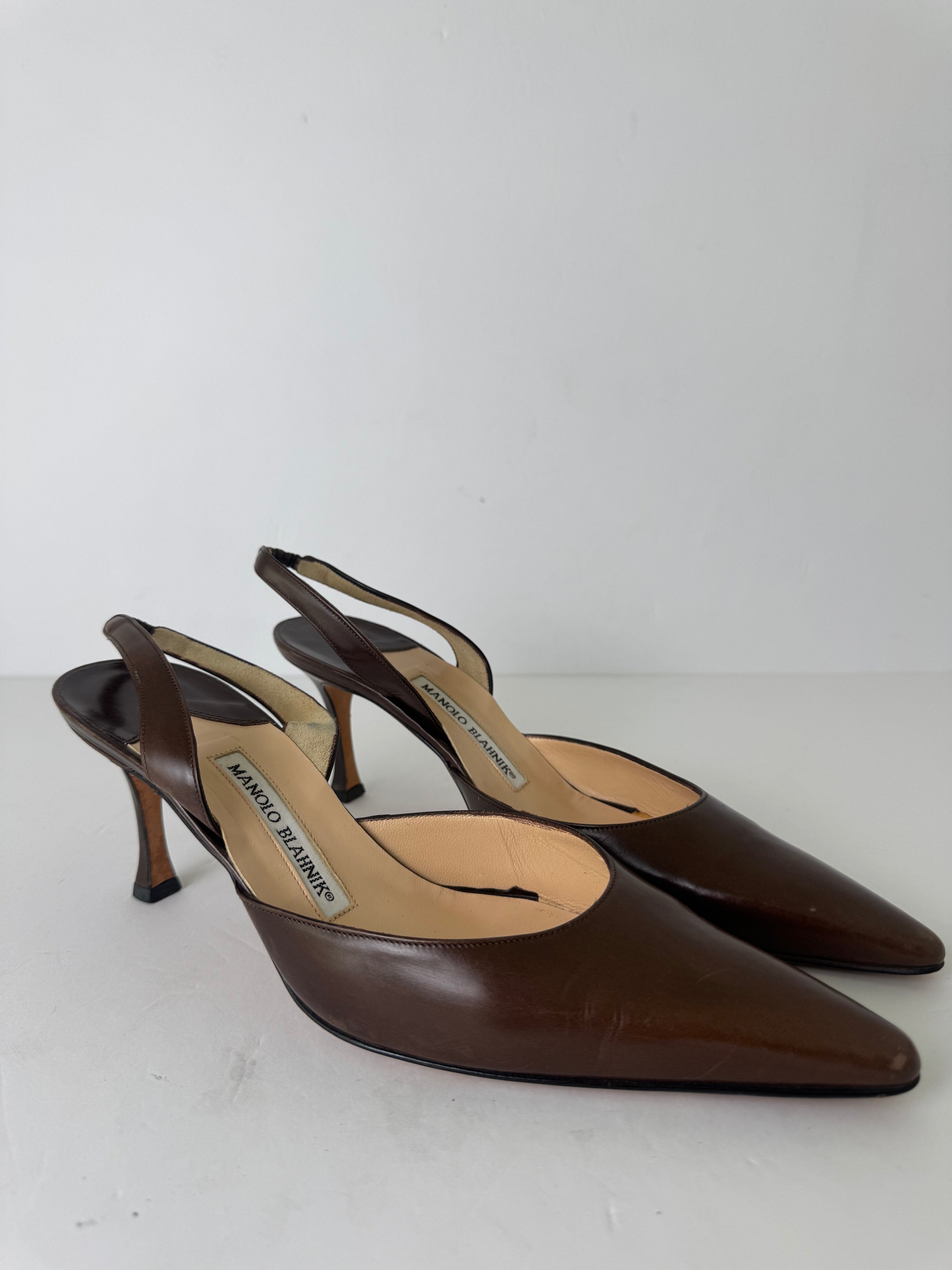 Manolo Blahnik Vintage Slingbacks 39.5