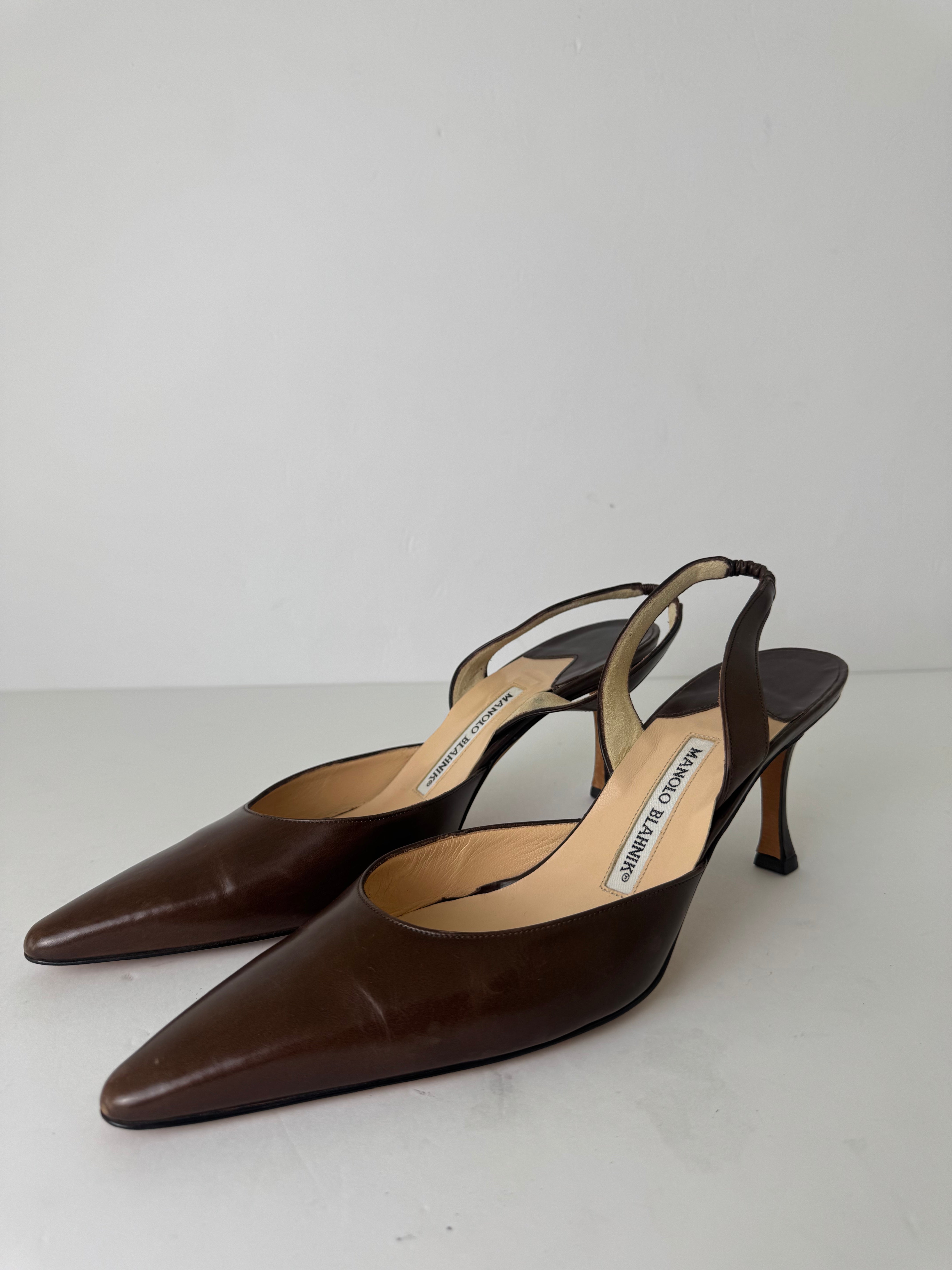 Manolo Blahnik Vintage Slingbacks 39.5