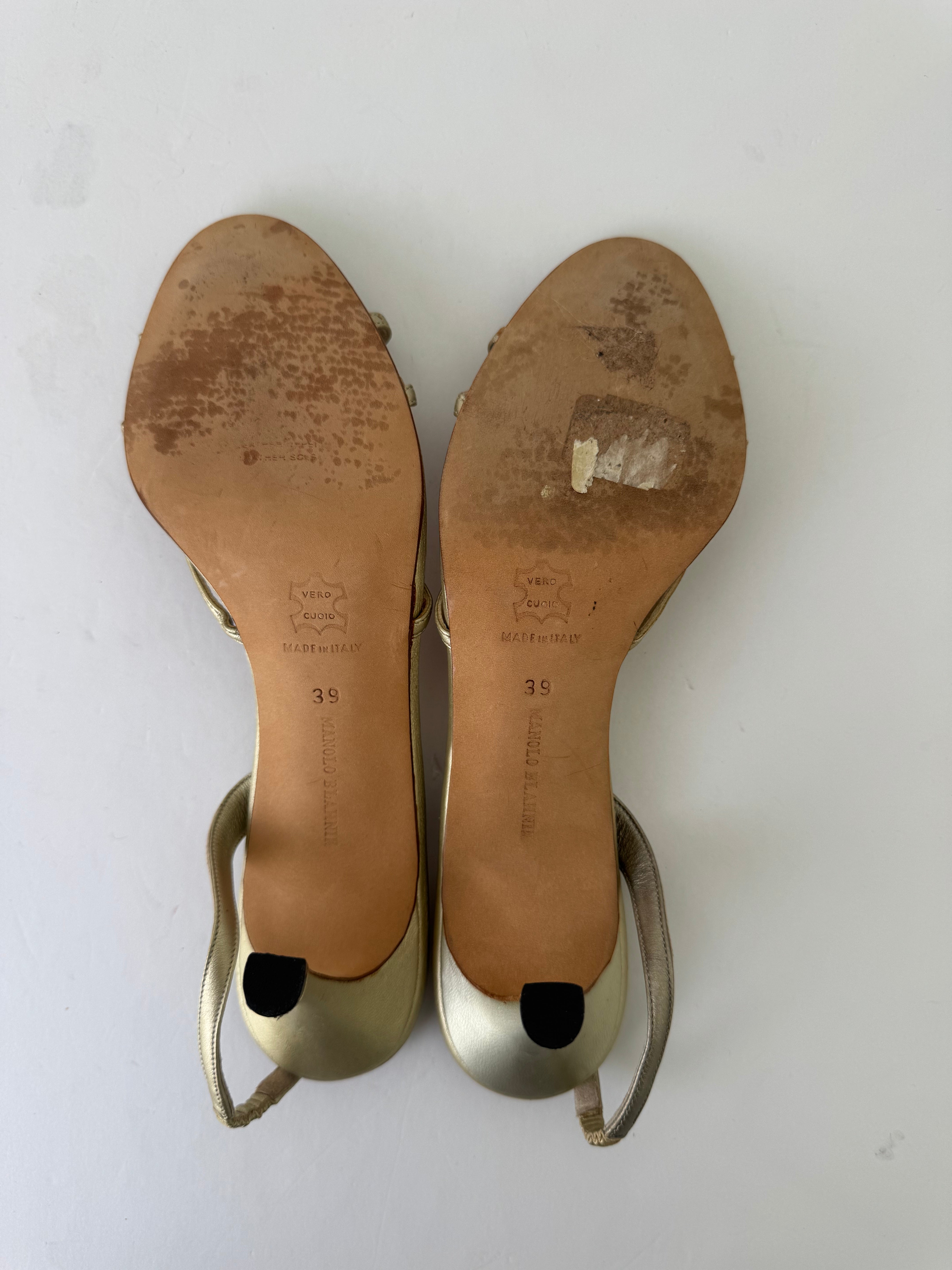 Manolo Blahnik Vintage Slingbacks 39