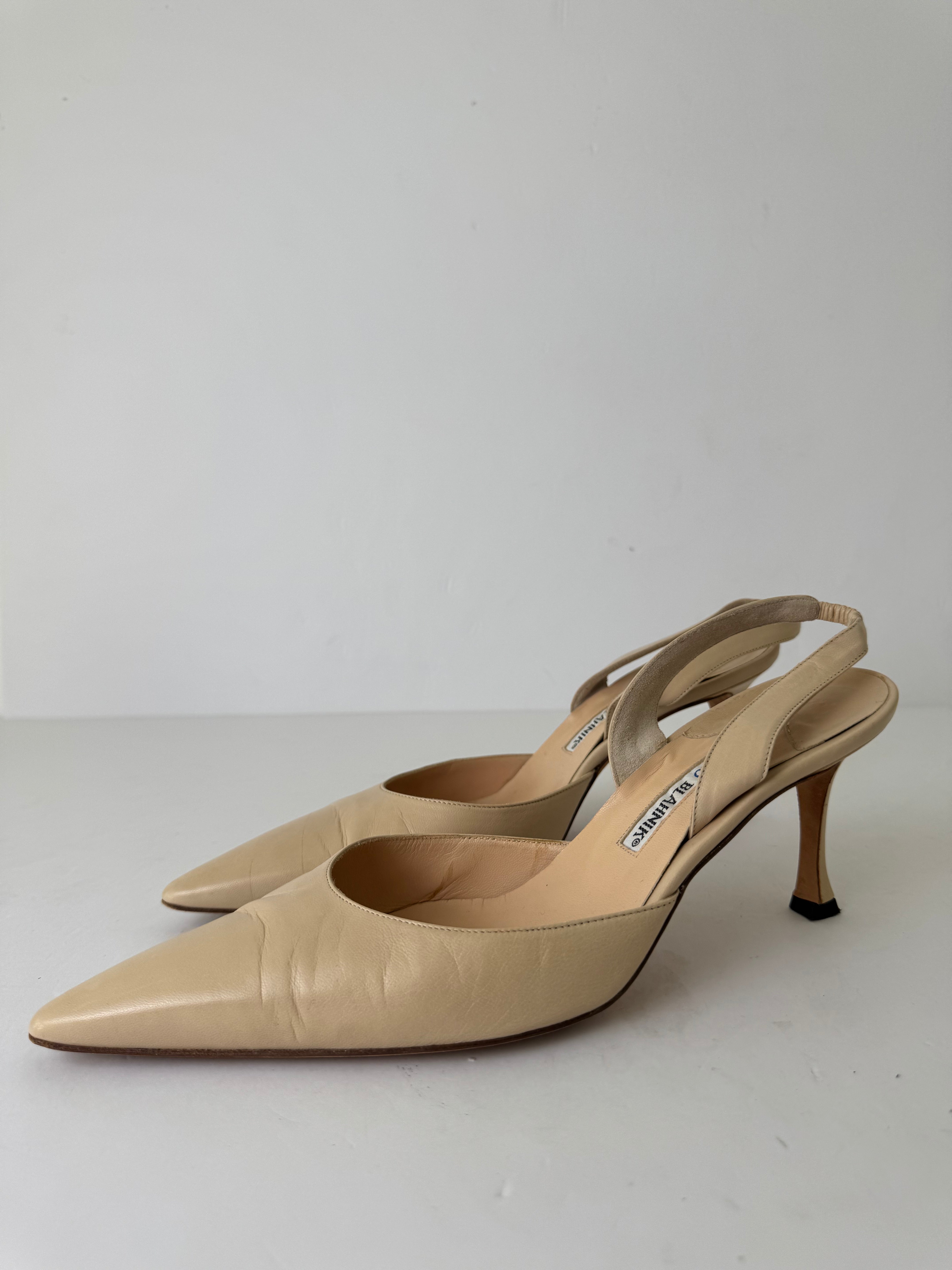 Manolo Blahnik Vintage Slingbacks 41