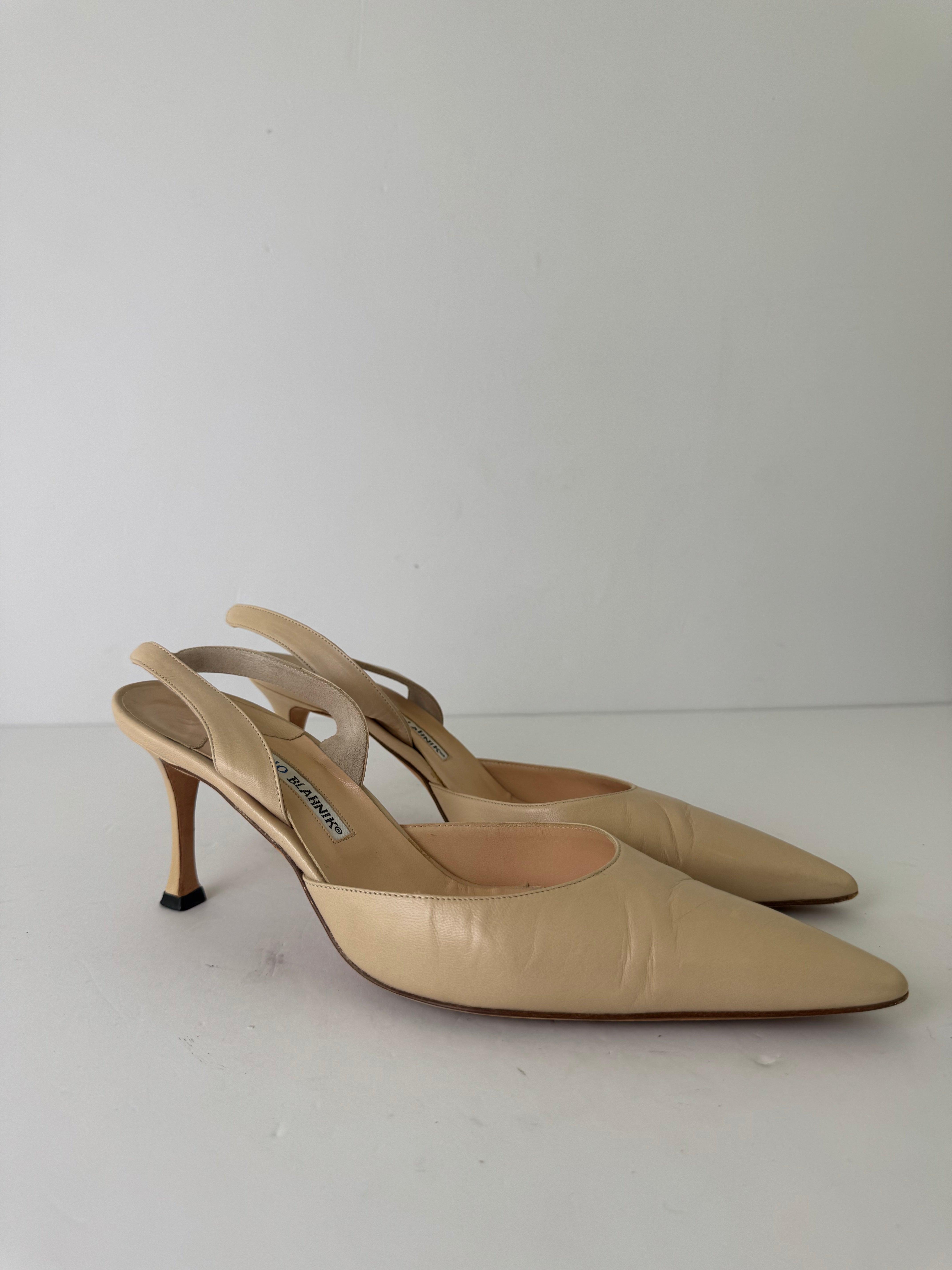 Manolo Blahnik Vintage Slingbacks 41