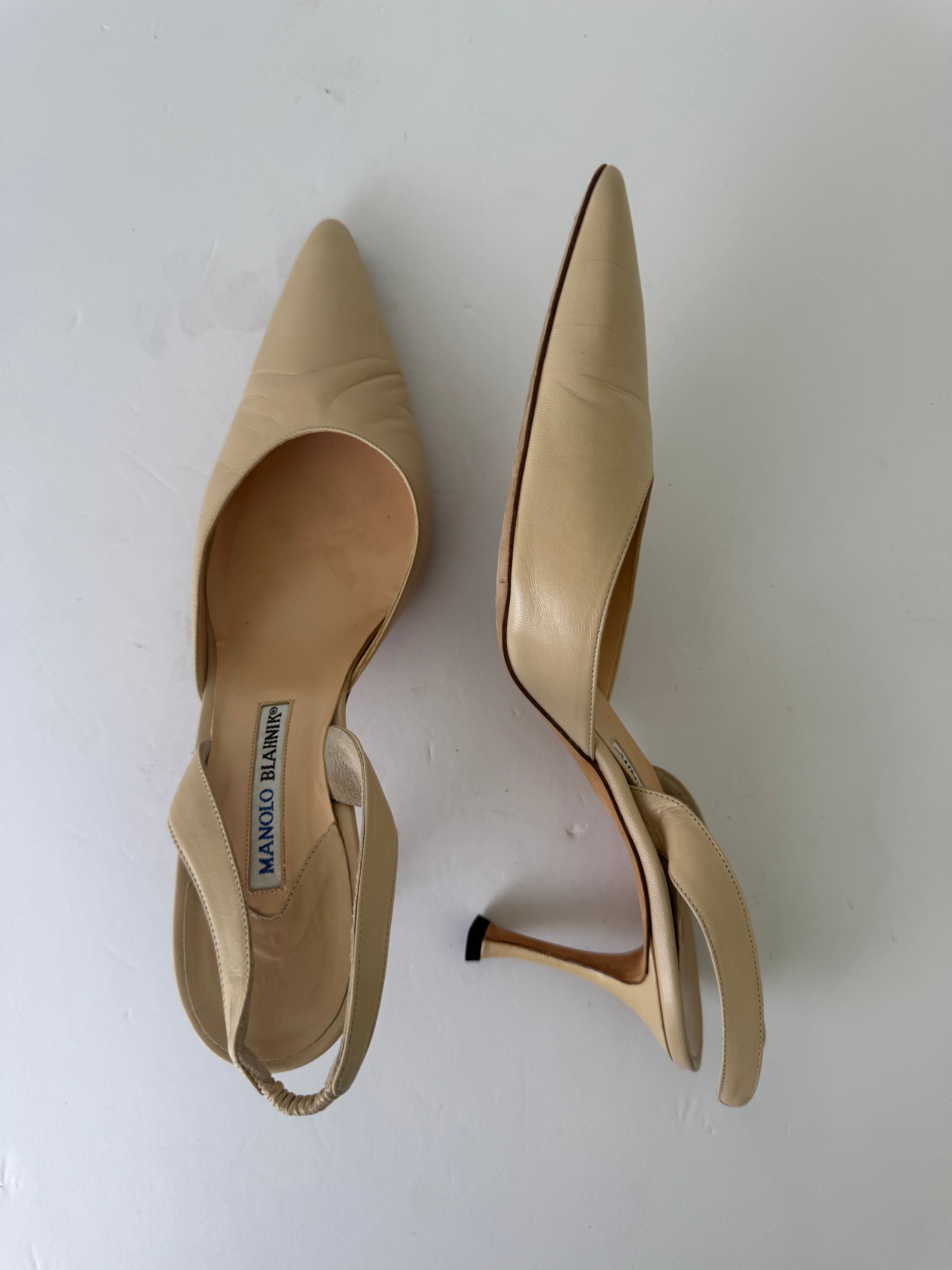 Manolo Blahnik Vintage Slingbacks 41