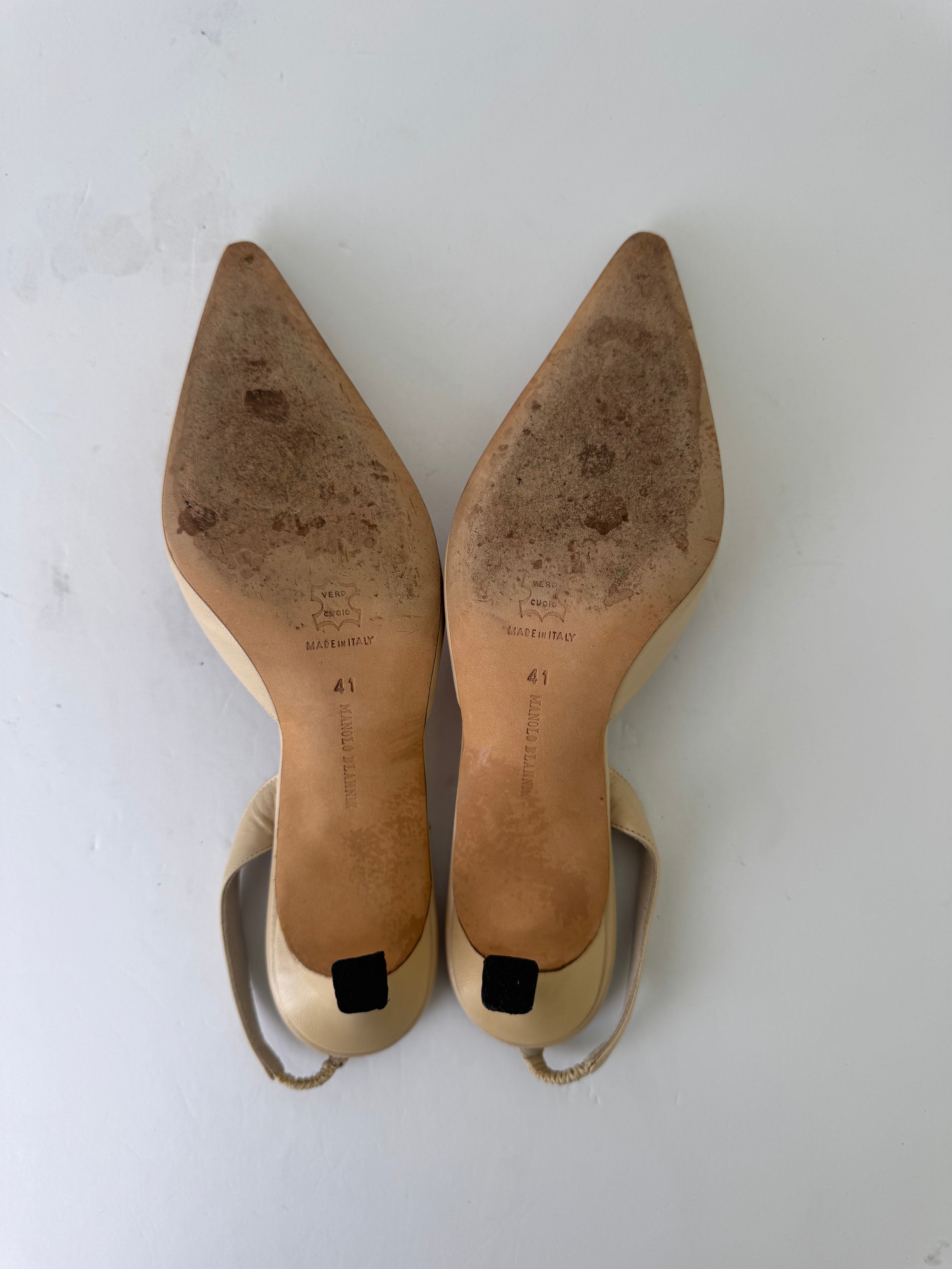 Manolo Blahnik Vintage Slingbacks 41
