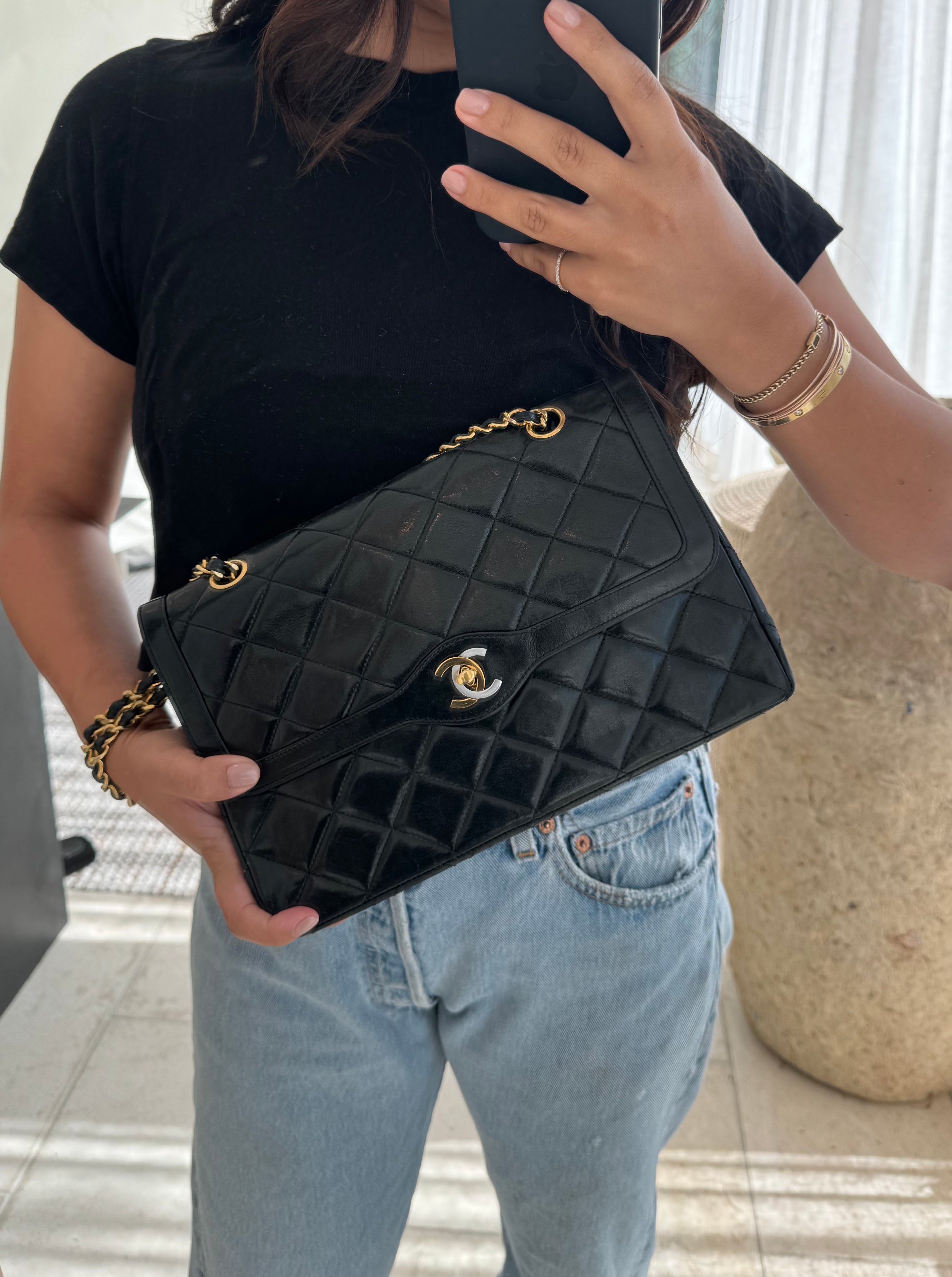 Chanel Paris Double Flap Black