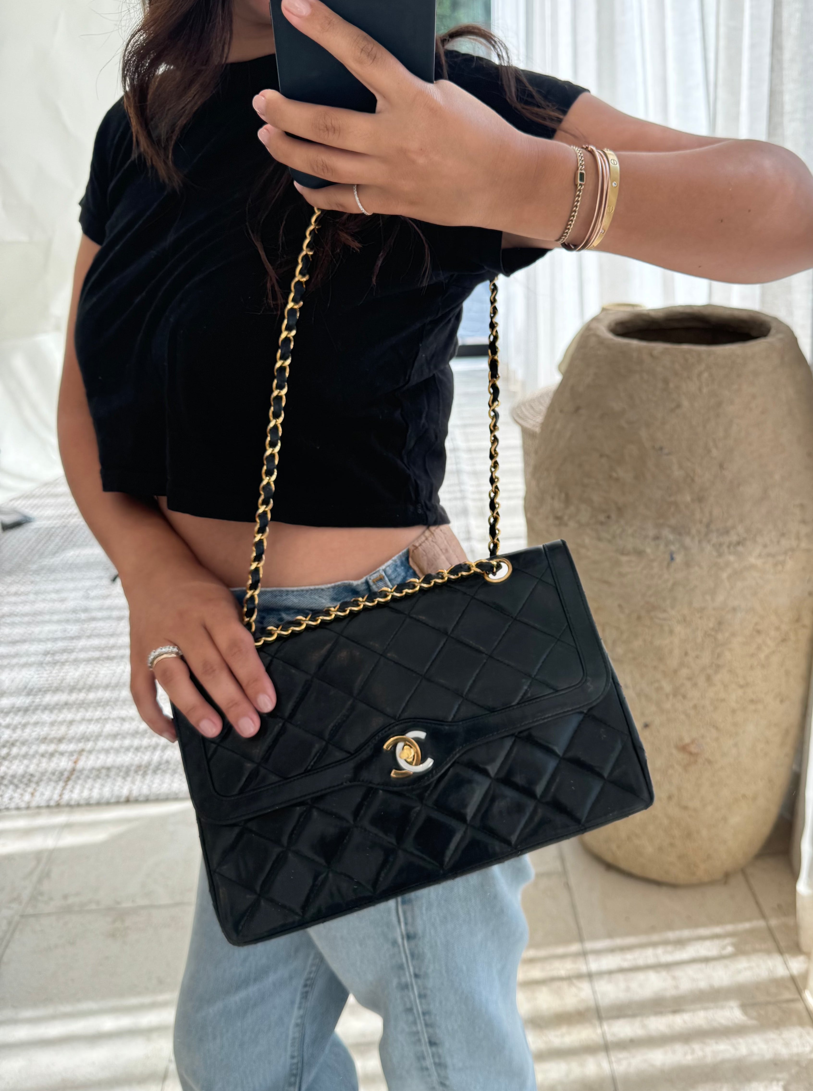 Chanel Paris Double Flap Black