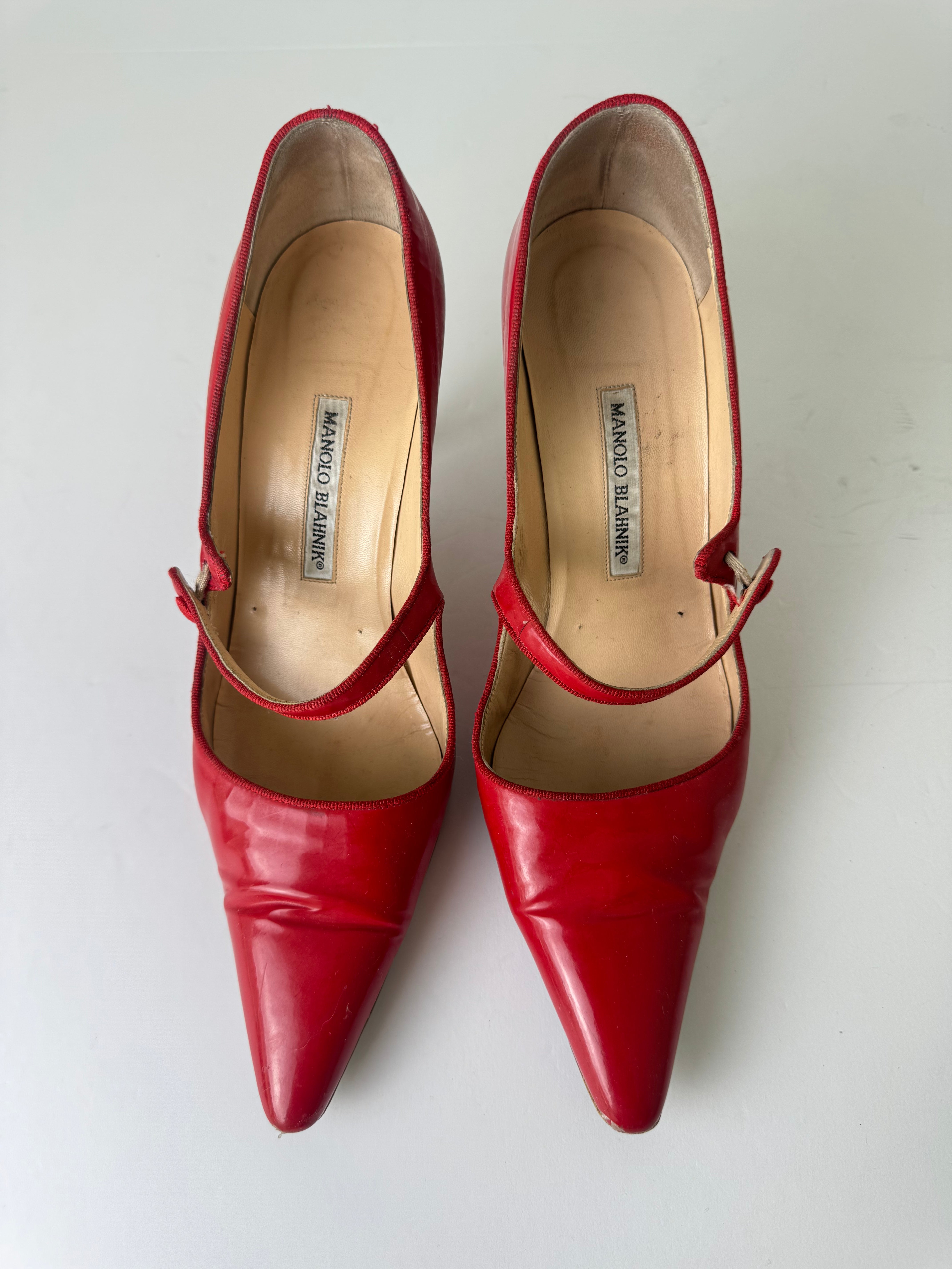 Manolo Blahnik Vintage Mary Jane Heels 41