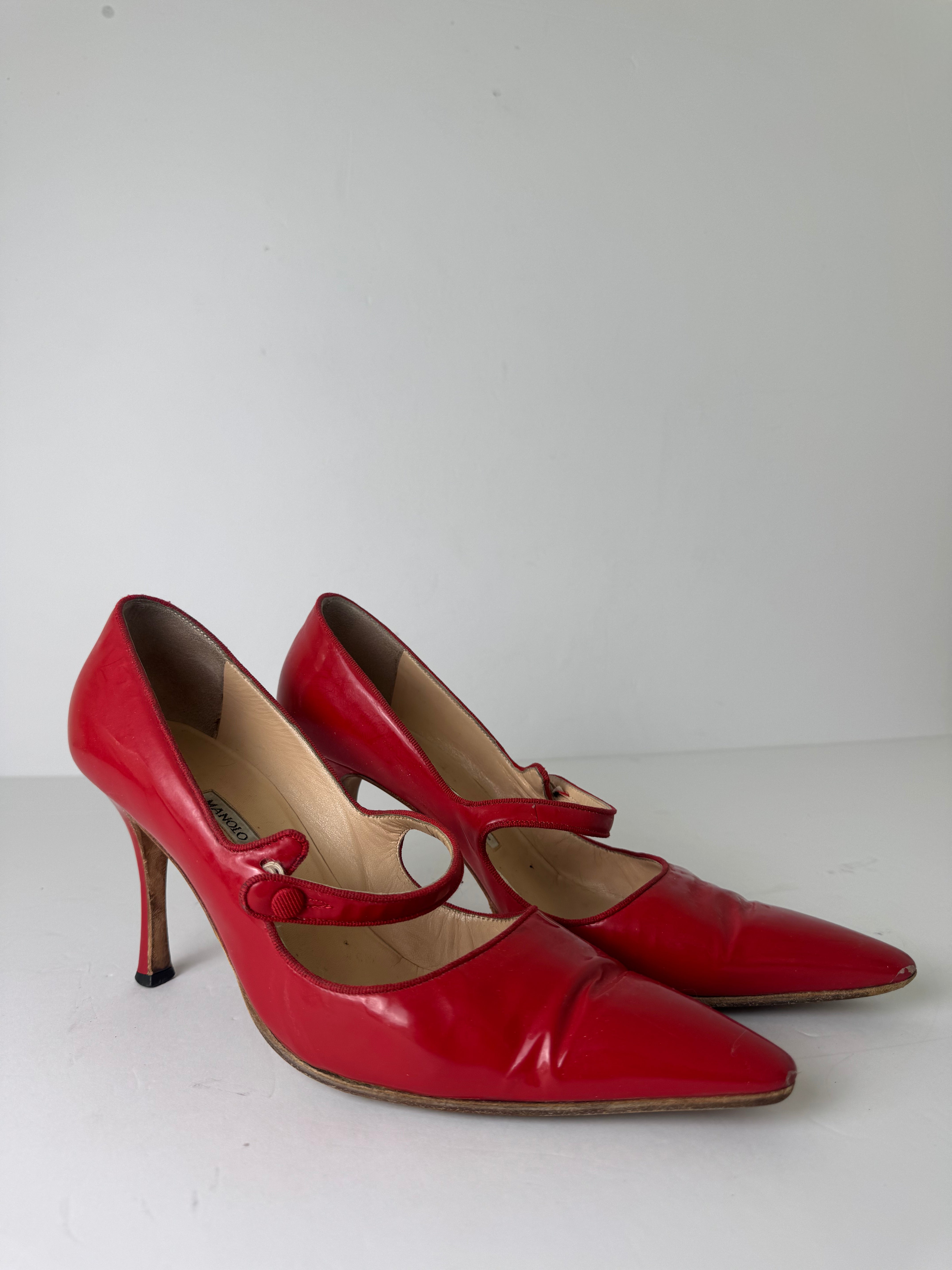 Manolo Blahnik Vintage Mary Jane Heels 41