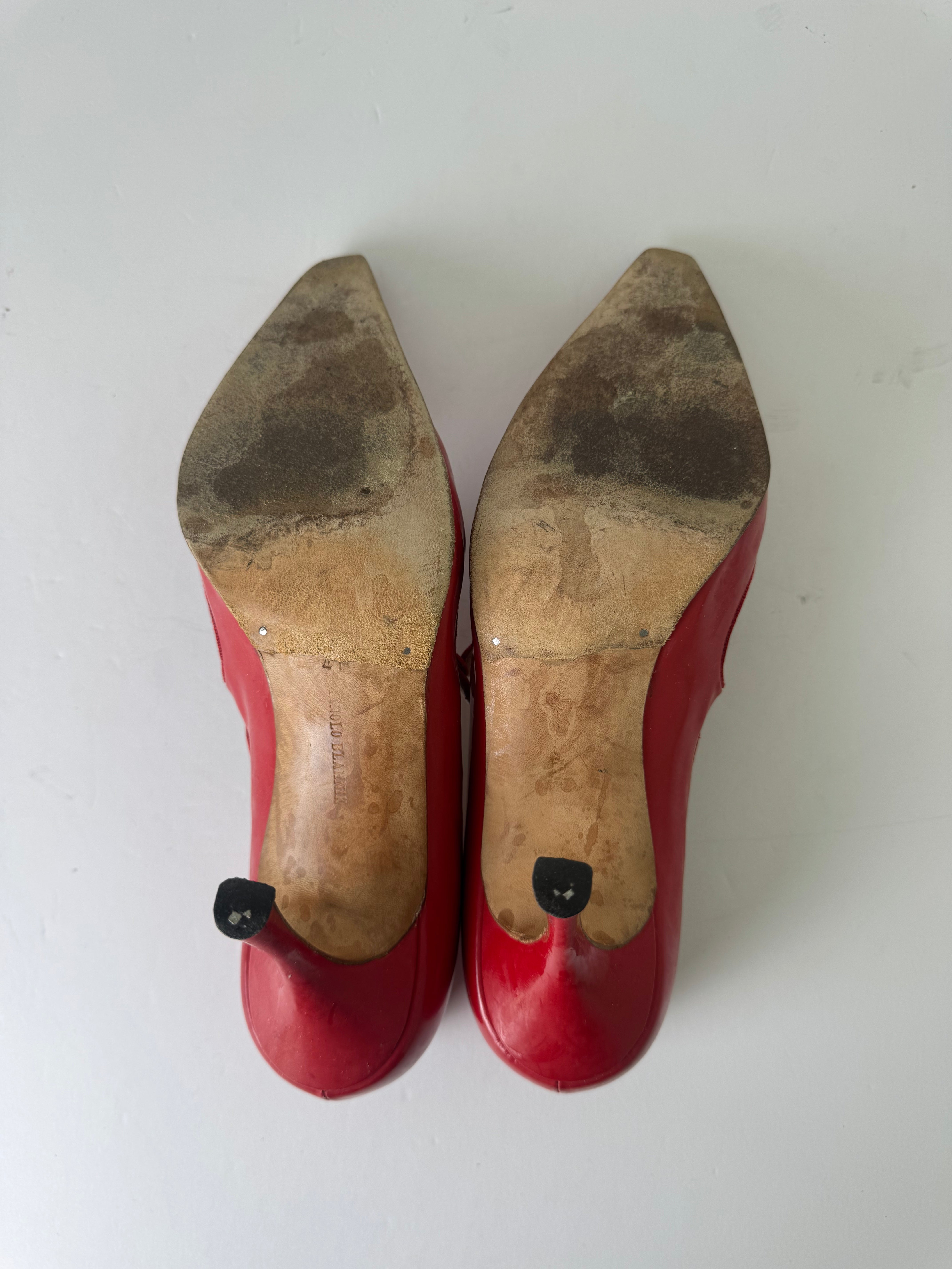 Manolo Blahnik Vintage Mary Jane Heels 41