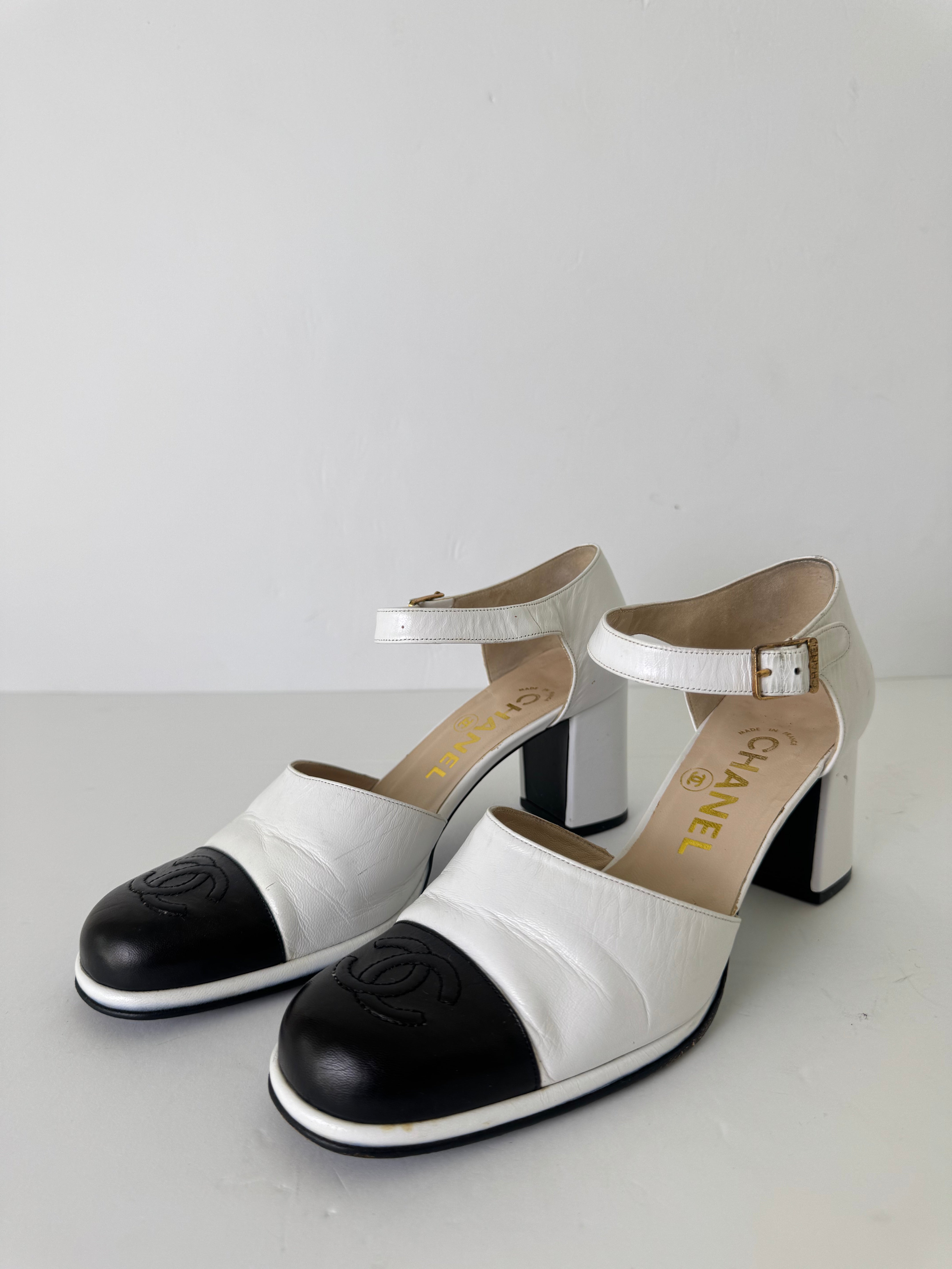 Chanel Vintage Mary Jane Heels 37