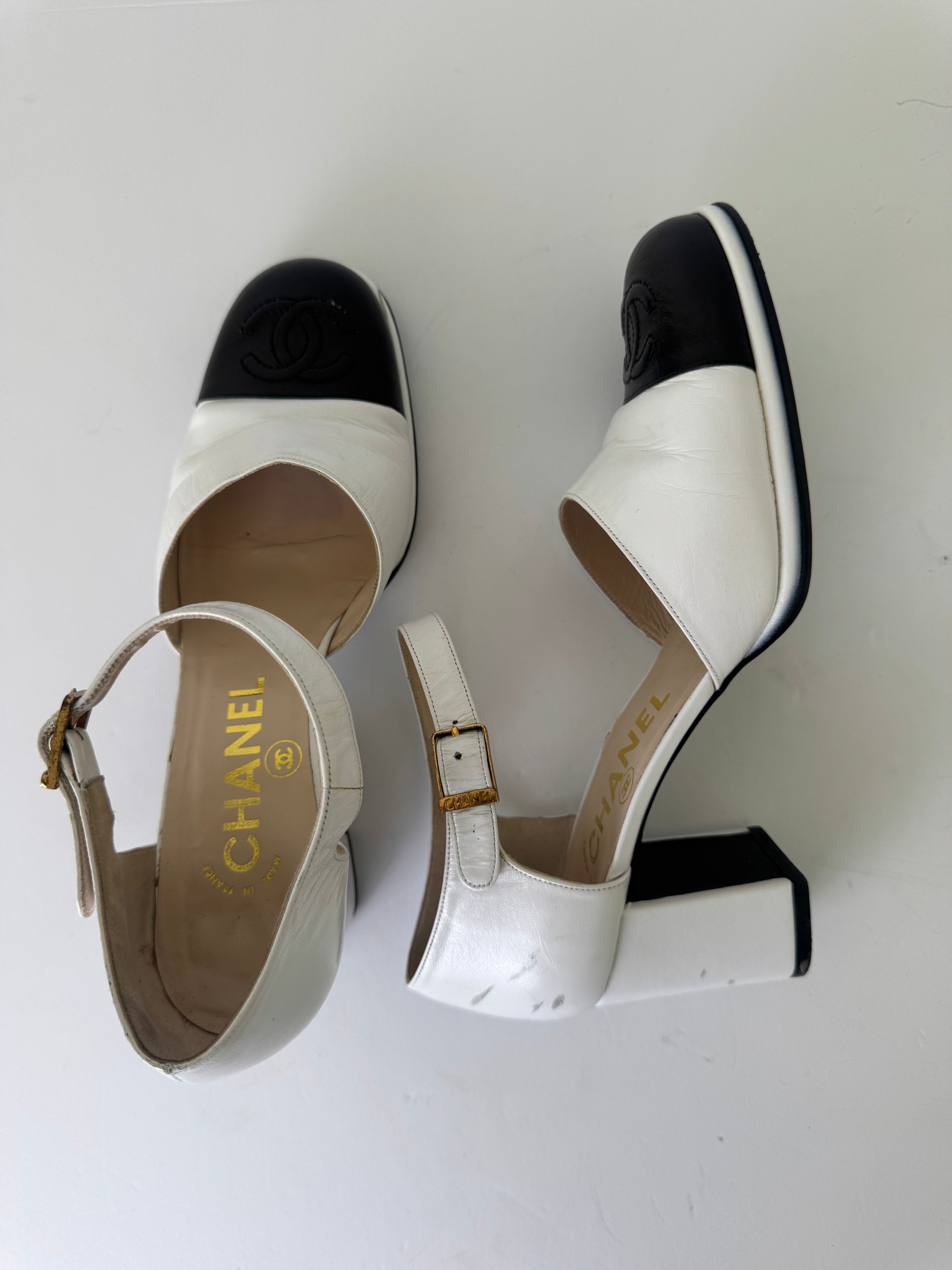 Chanel Vintage Mary Jane Heels 37