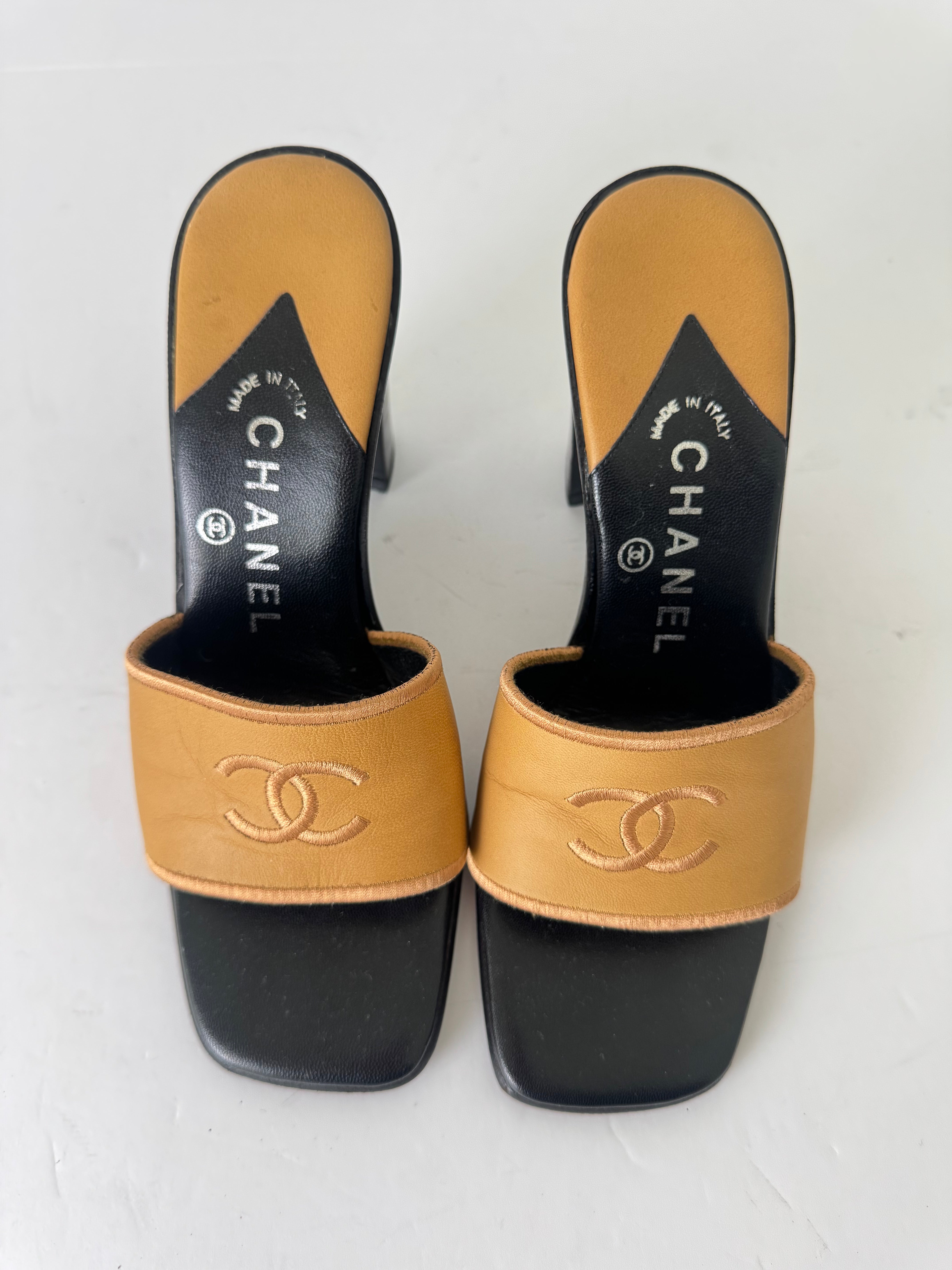 Chanel Vintage Sandal Heels 36