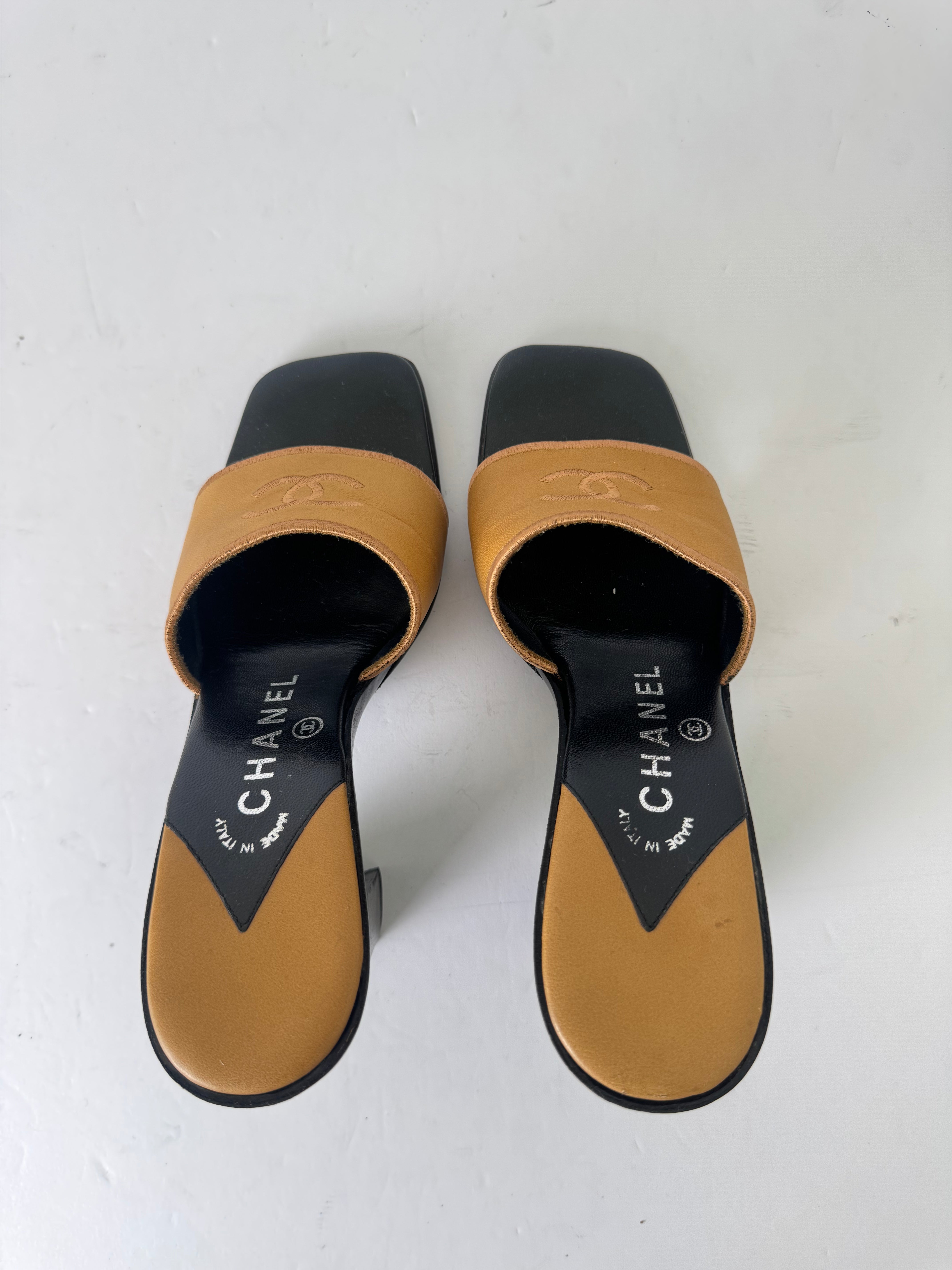 Chanel Vintage Sandal Heels 36