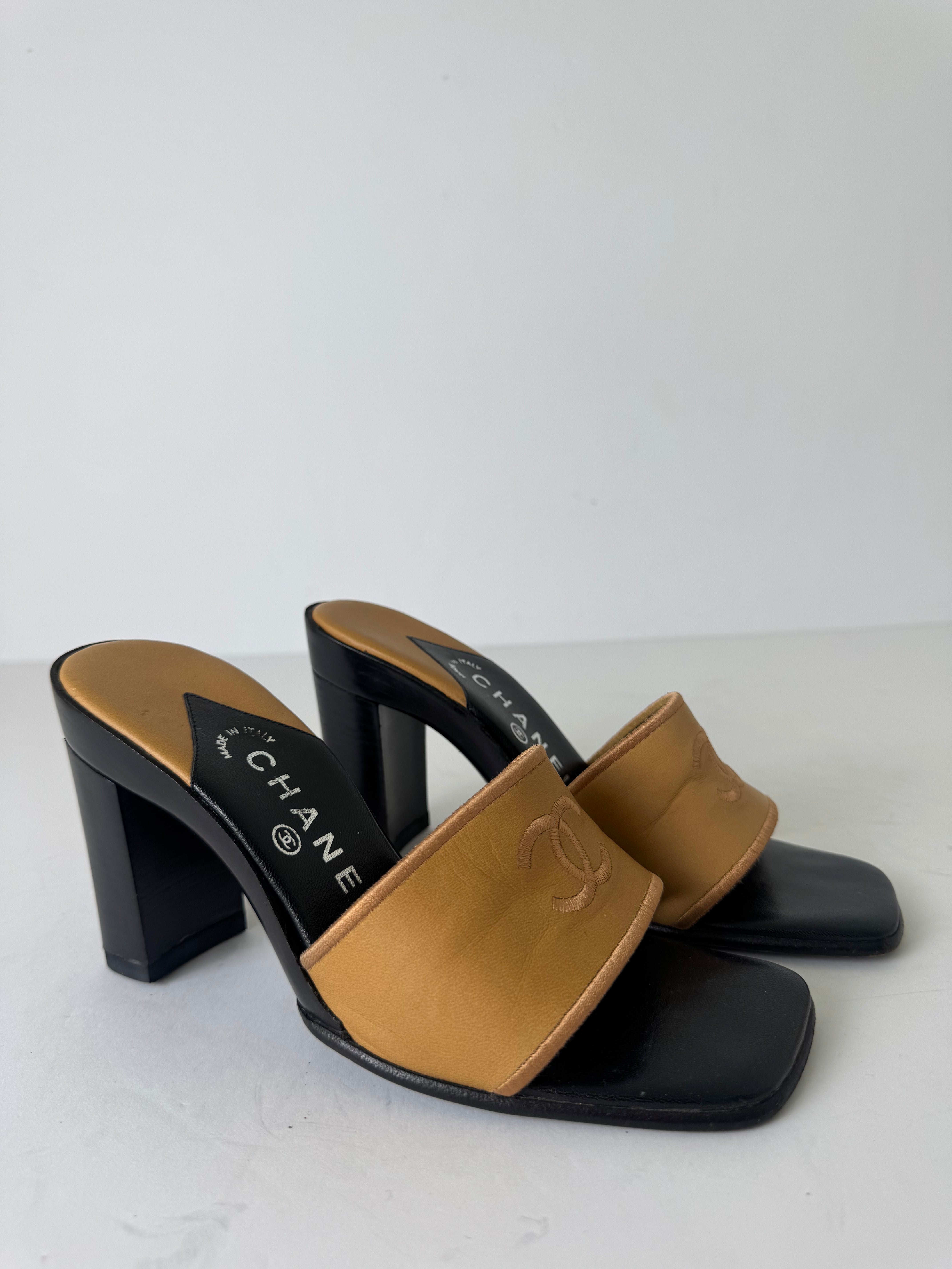 Chanel Vintage Sandal Heels 36