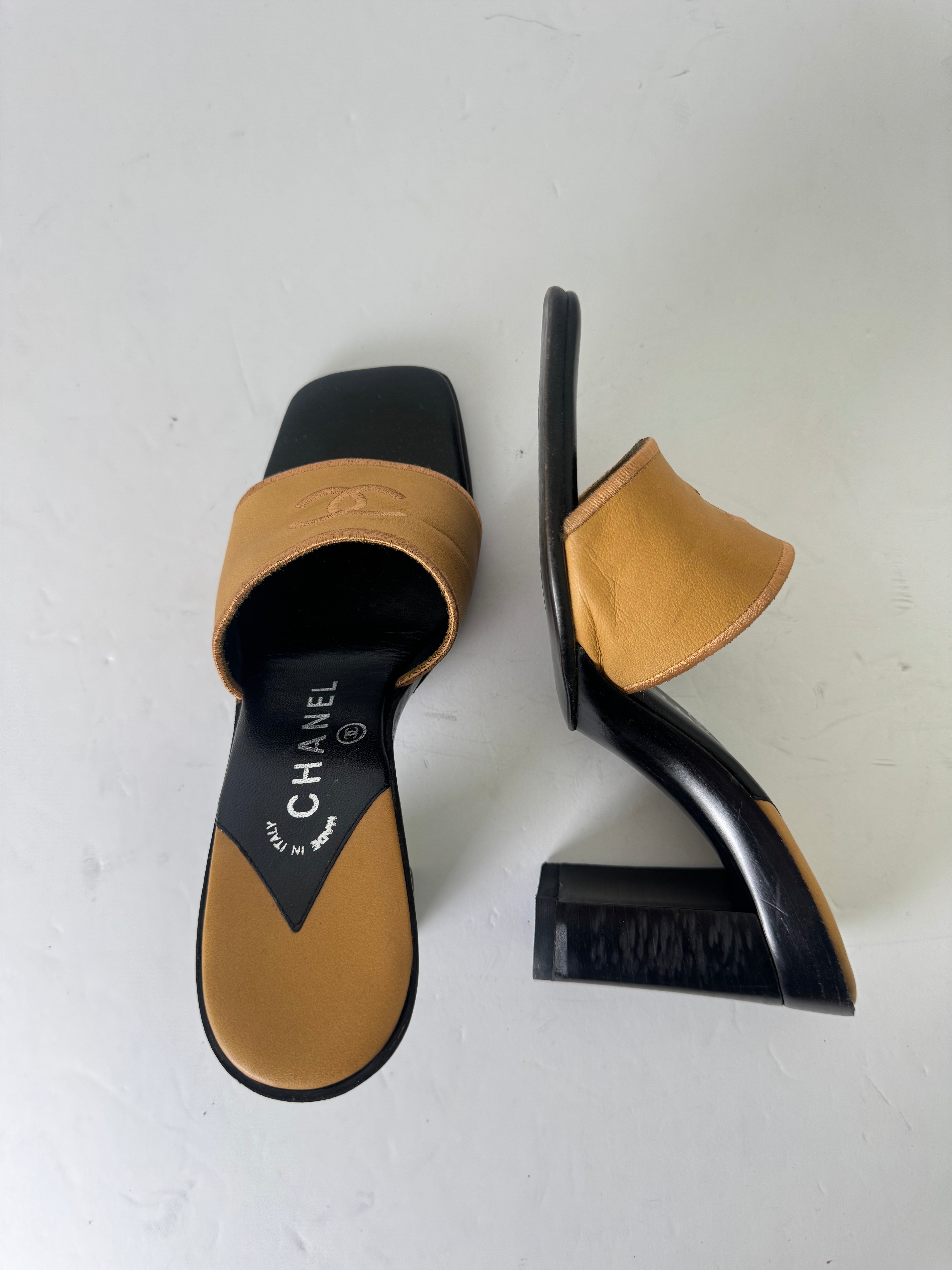 Chanel Vintage Sandal Heels 36