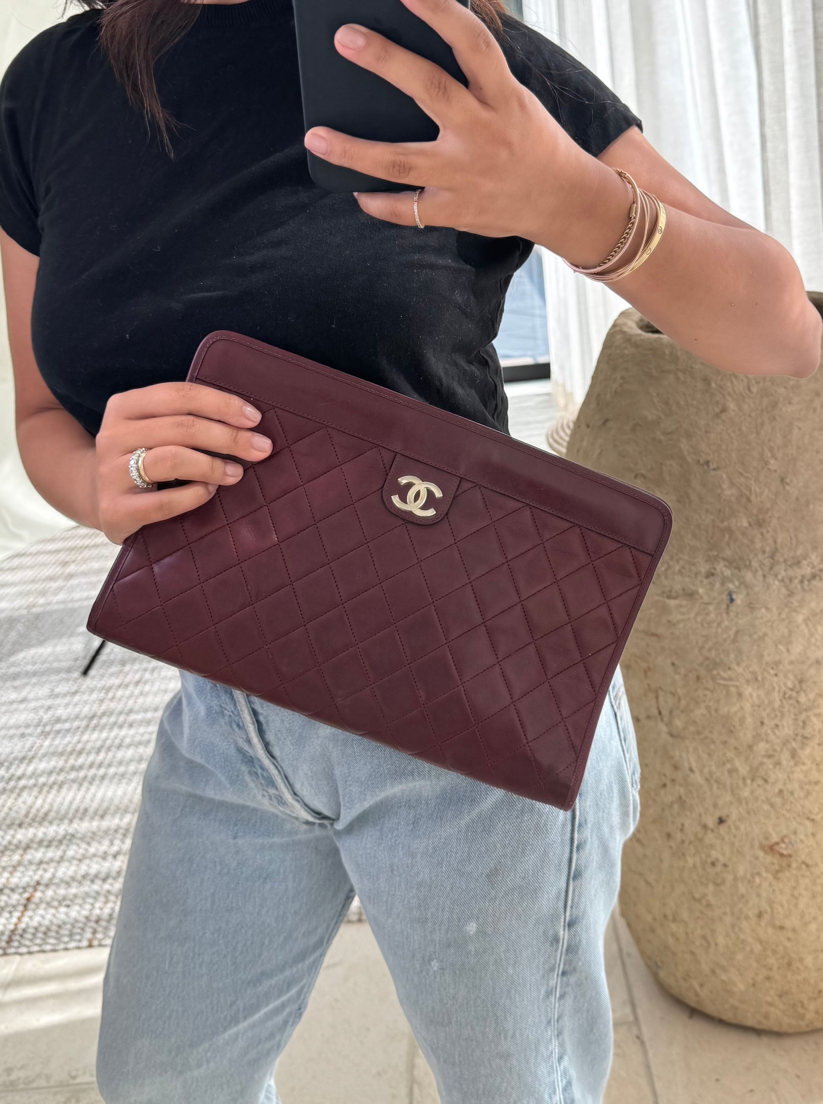 Chanel Clutch Burgundy