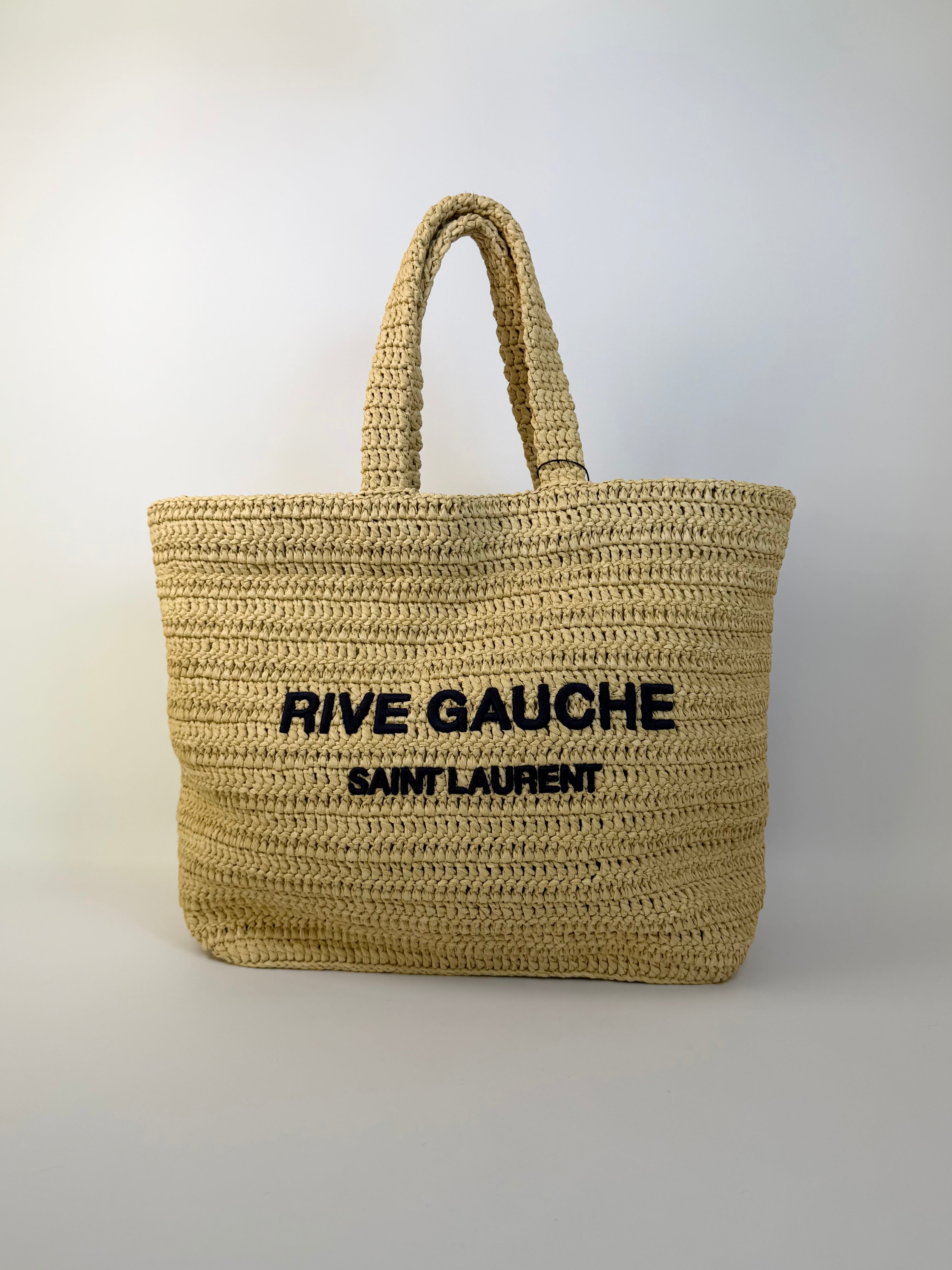 Saint Laurent Rive Gauche Raffia Handbag
