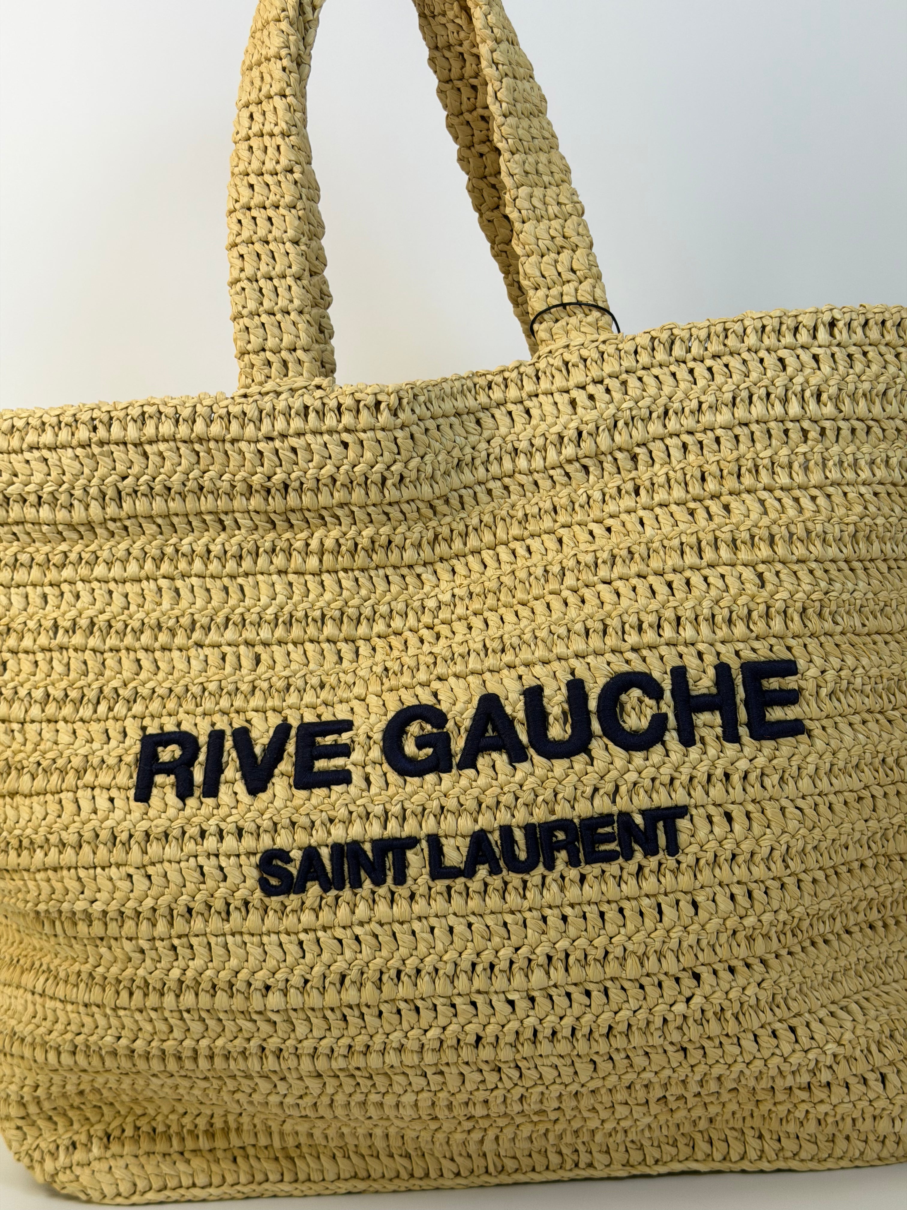 Saint Laurent Rive Gauche Raffia Handbag